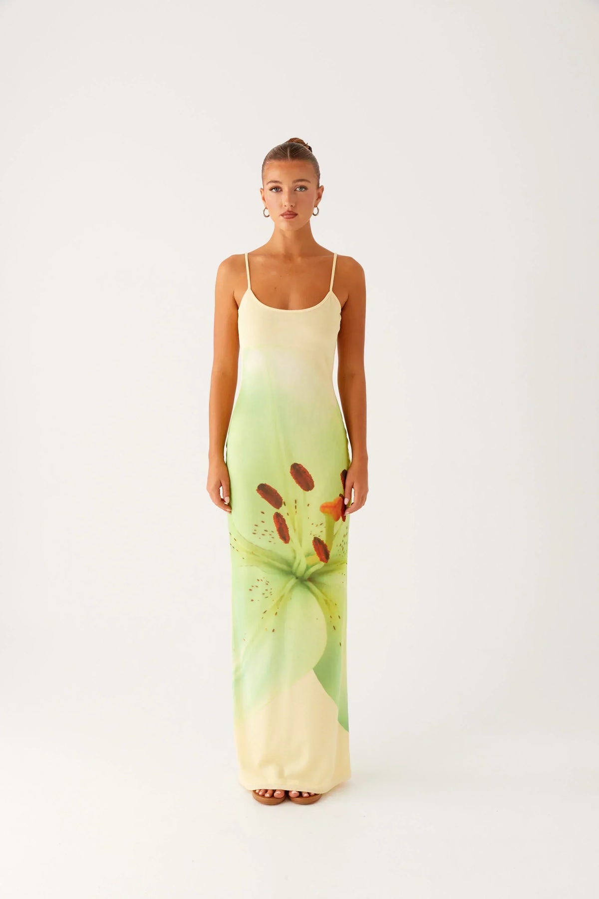 Bad News Mesh Maxi Dress - Yellow Lily