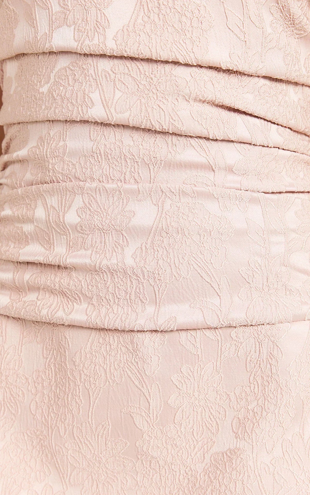 Ellis Mini Dress - Ruched Side Straight Neck Wrap Dress In Dusty Pink