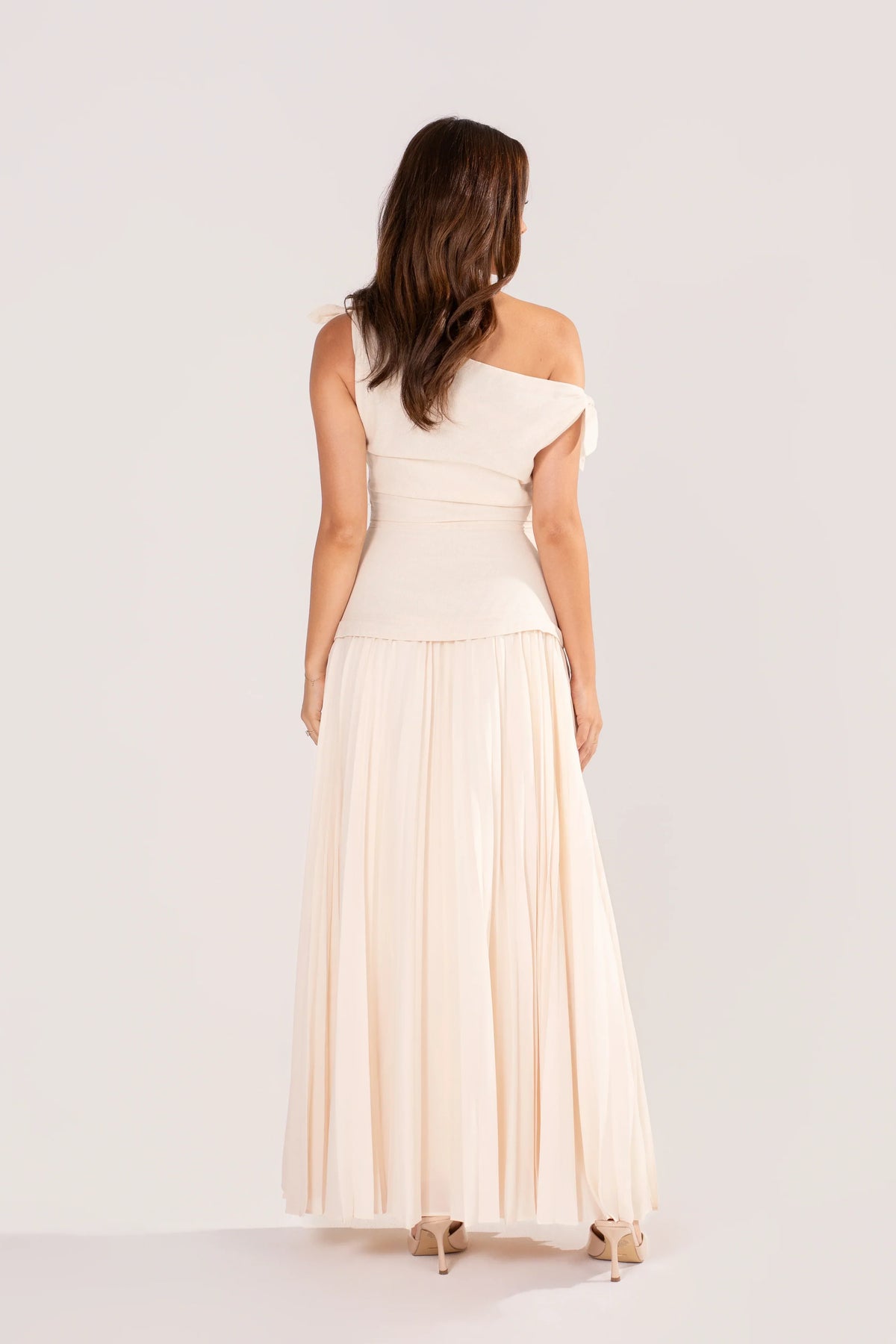 Ophelia Drop Shoulder Pleated Maxi Dress