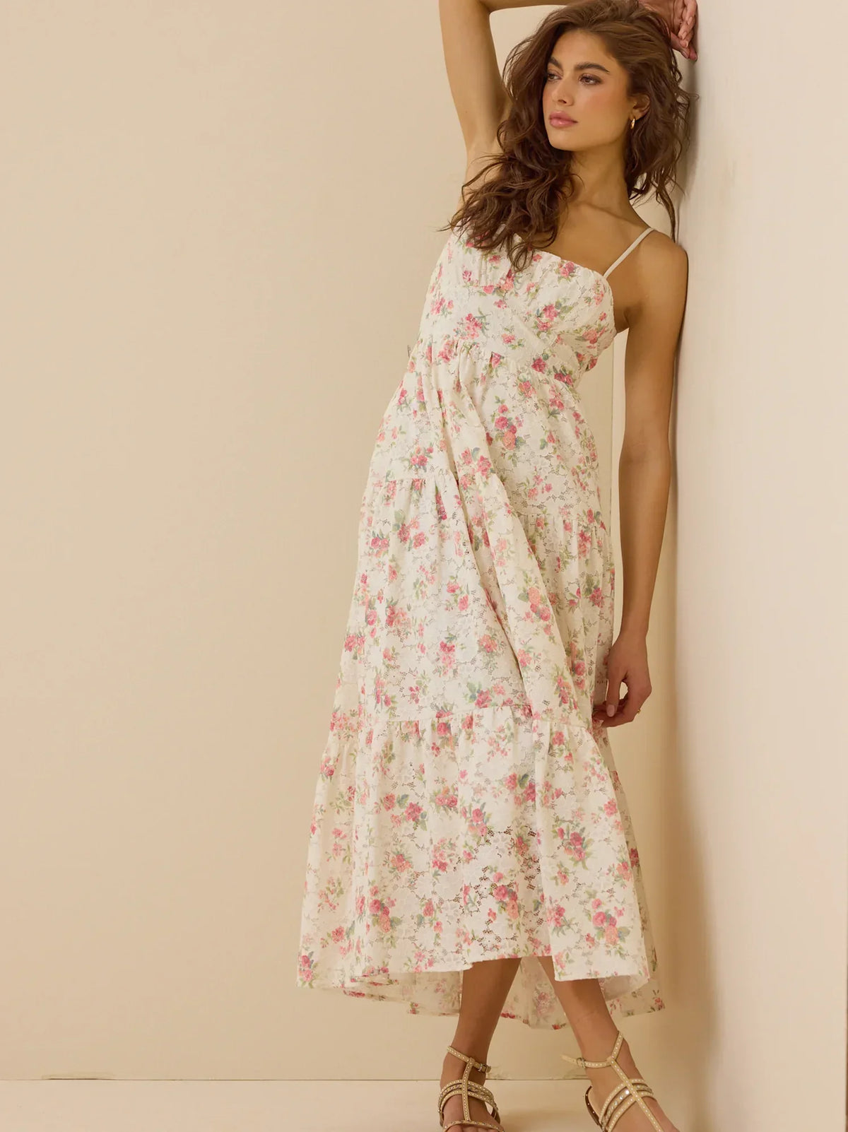 Edeline Floral Lace Maxi Dress