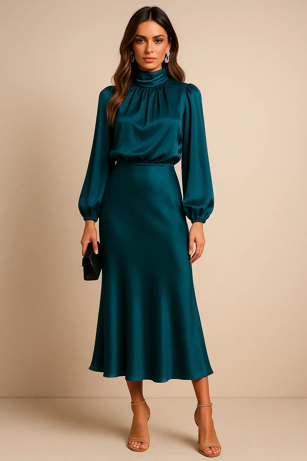 Amara Draped Midi Dress