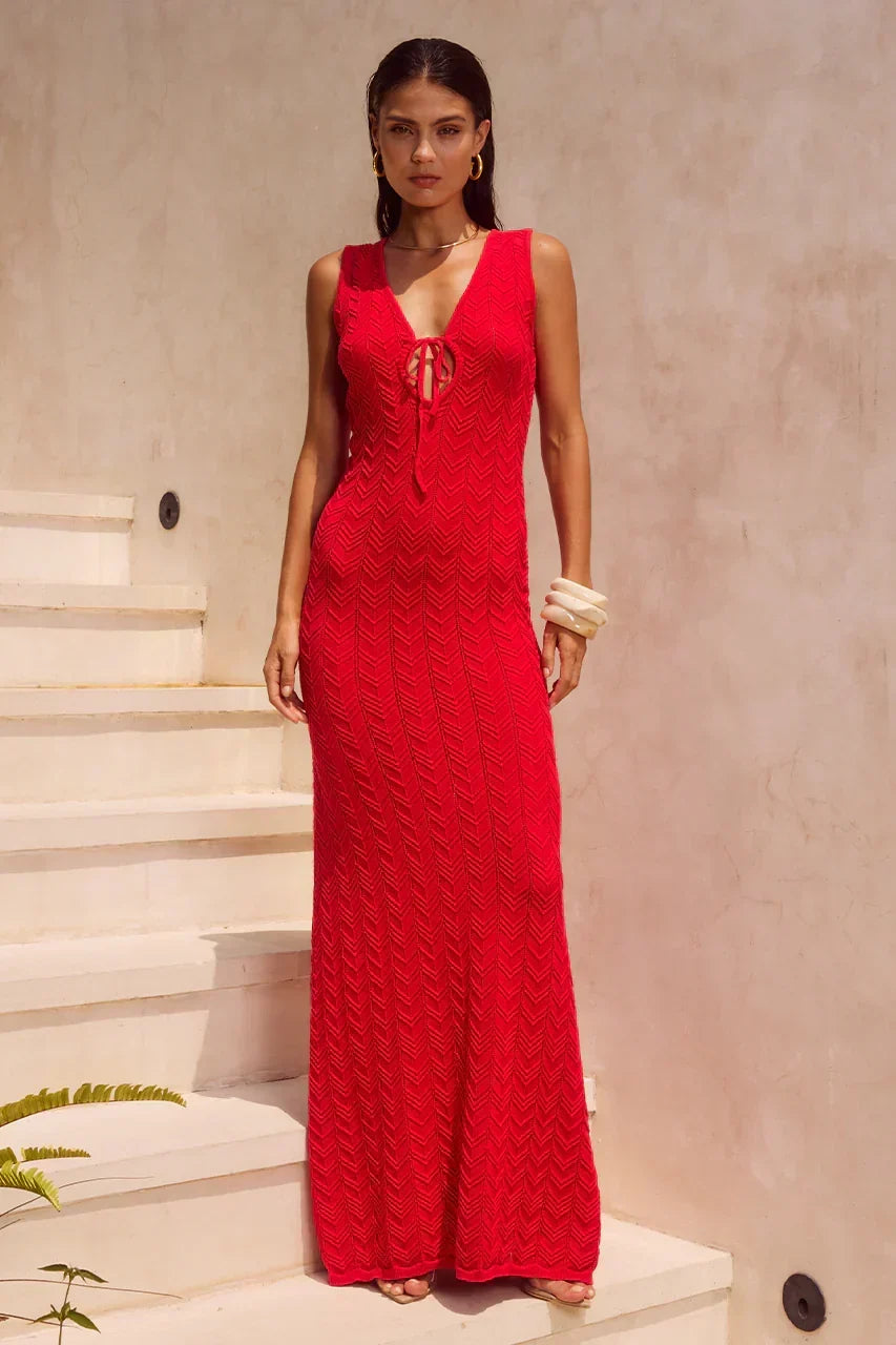 Ellira Maxi Dress - Red