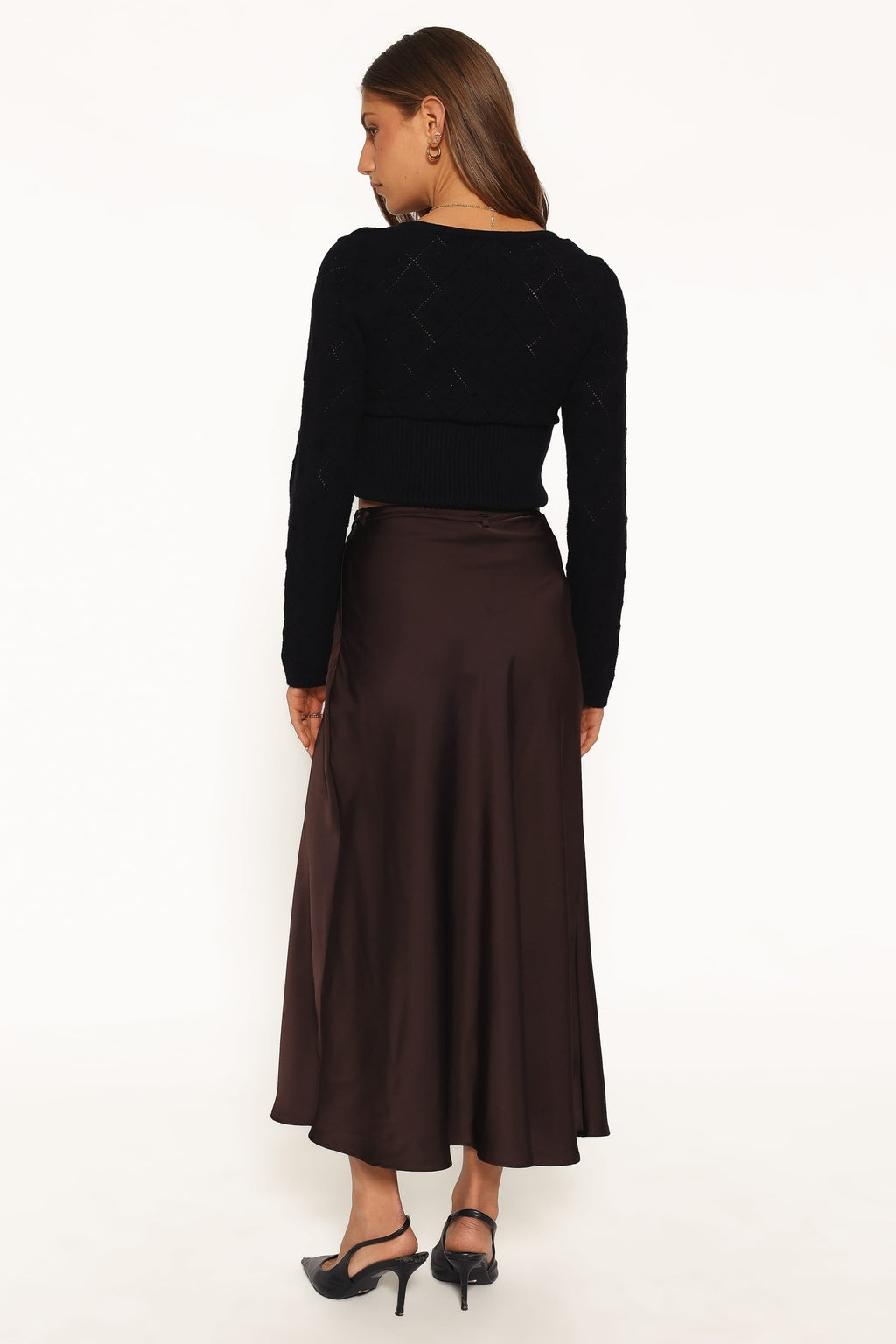 Bayley Midi Skirt - Chocolate Brown