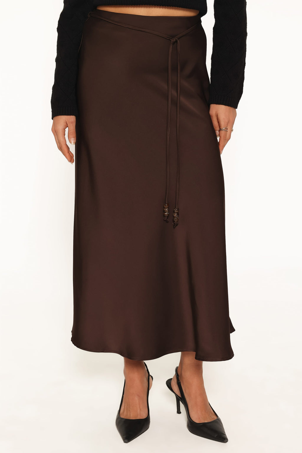 Bayley Midi Skirt - Chocolate Brown