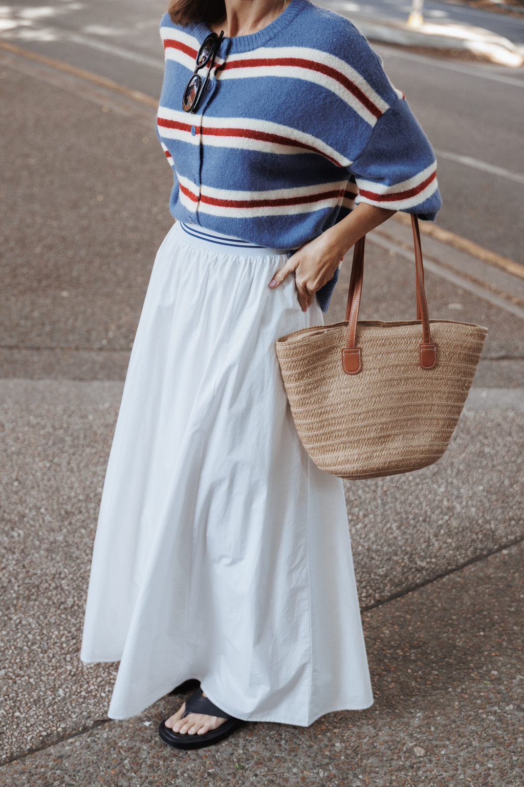 Christine Maxi Skirt - White