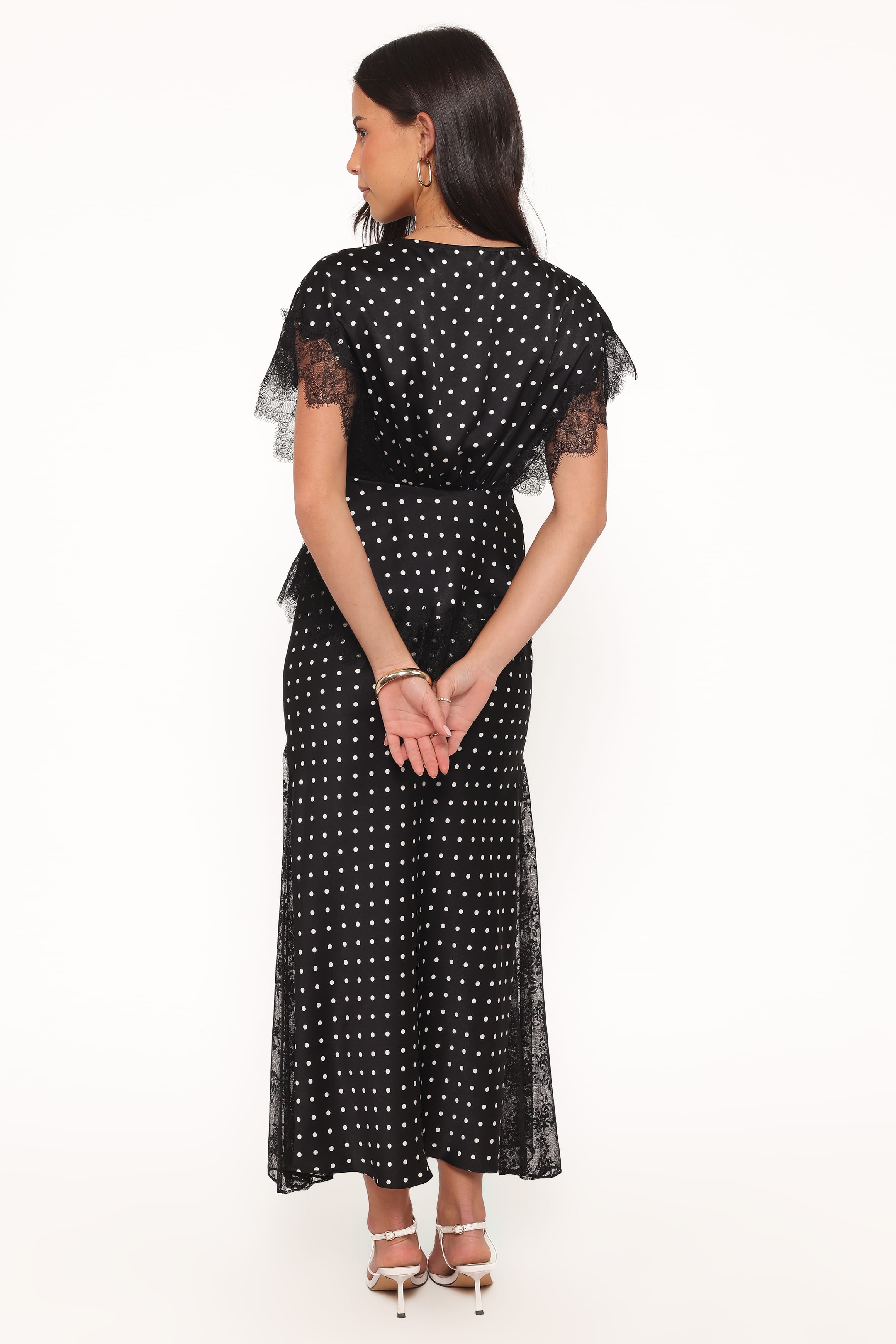 Ailbhe Lace Skirt - Black Polka Dot
