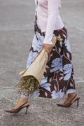 Angie Midi Skirt - Blue Poppies