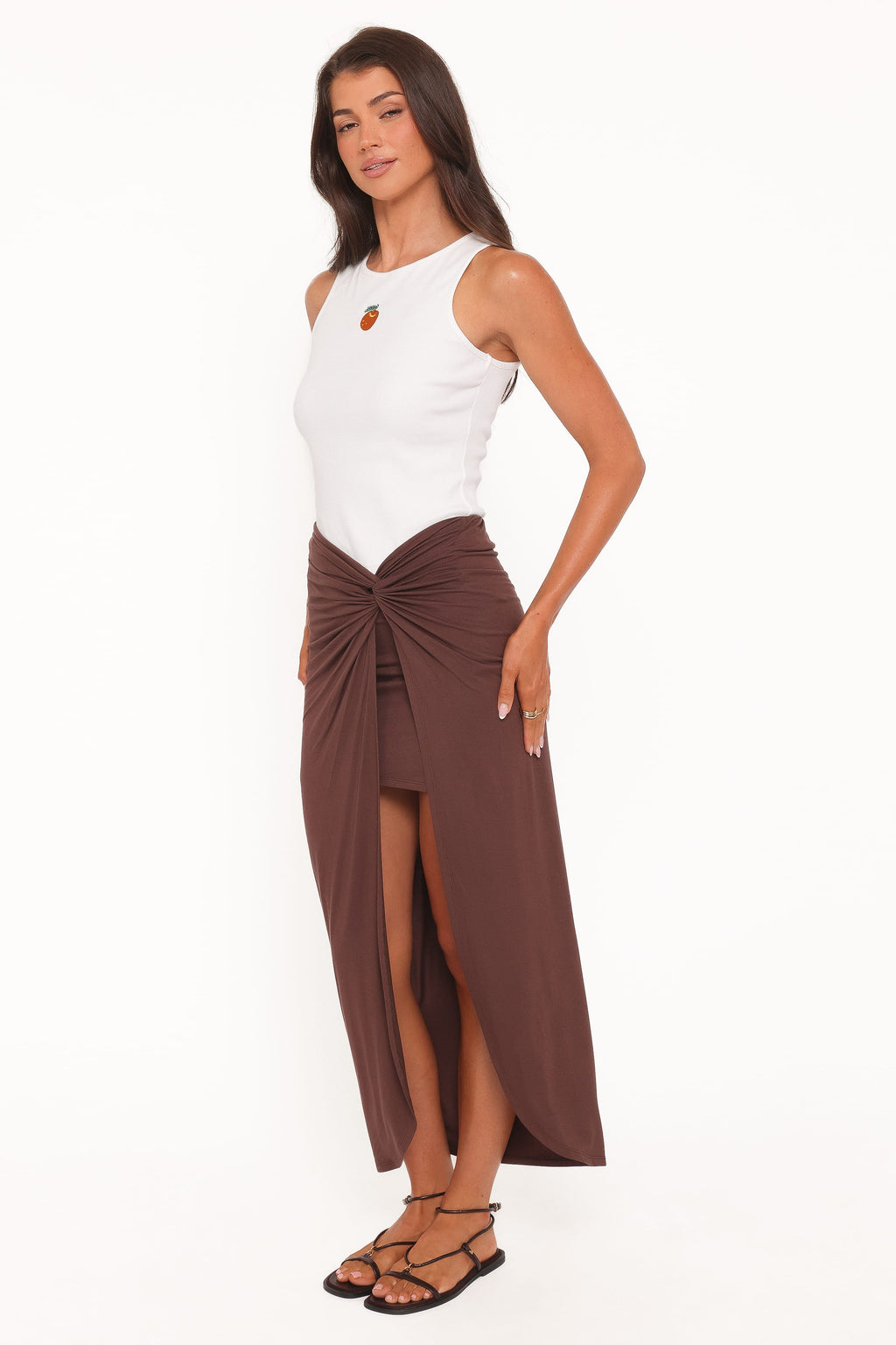 Cassandra Sarong Skirt - Dark Brown