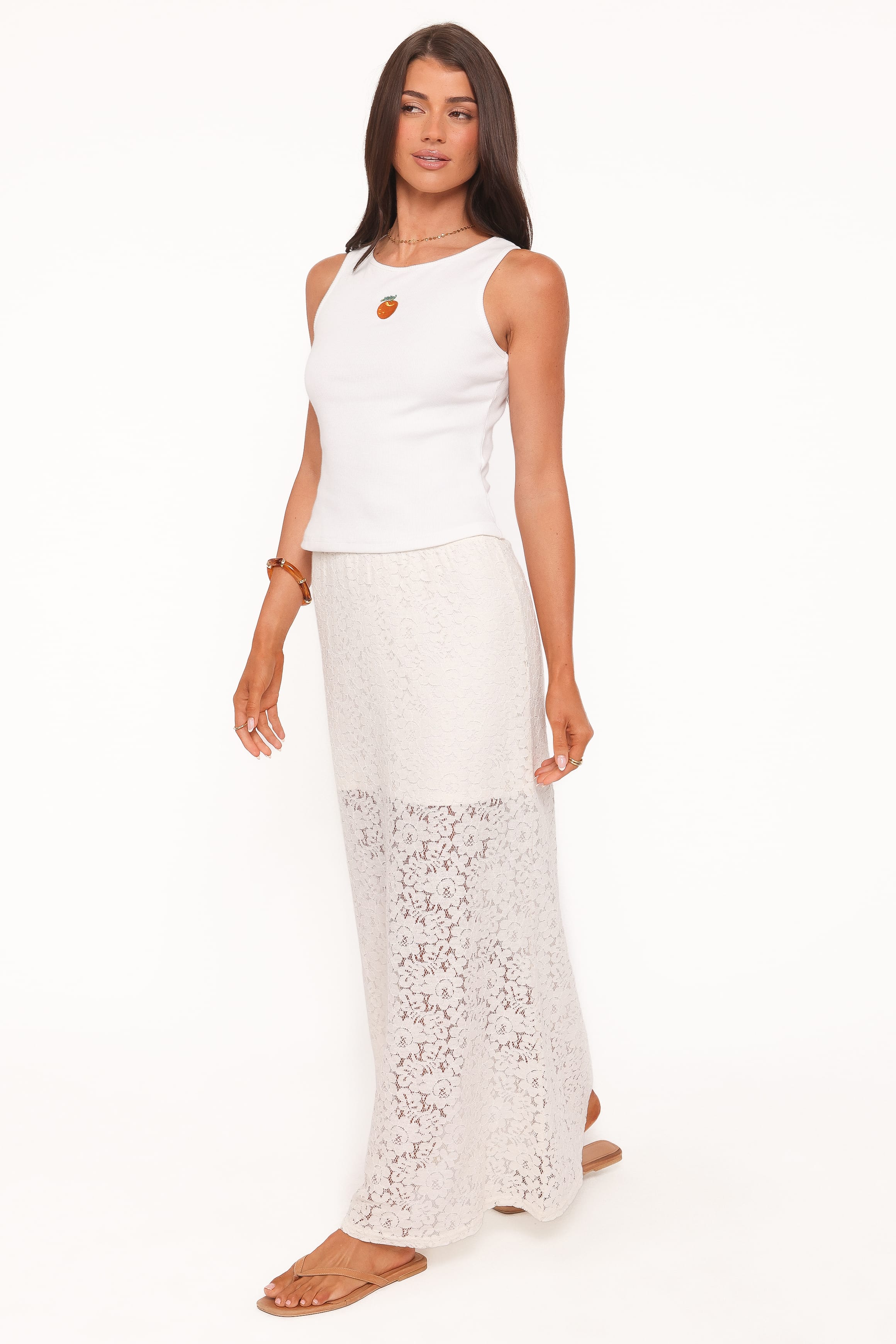 Cassie Lace Maxi Skirt - Cream
