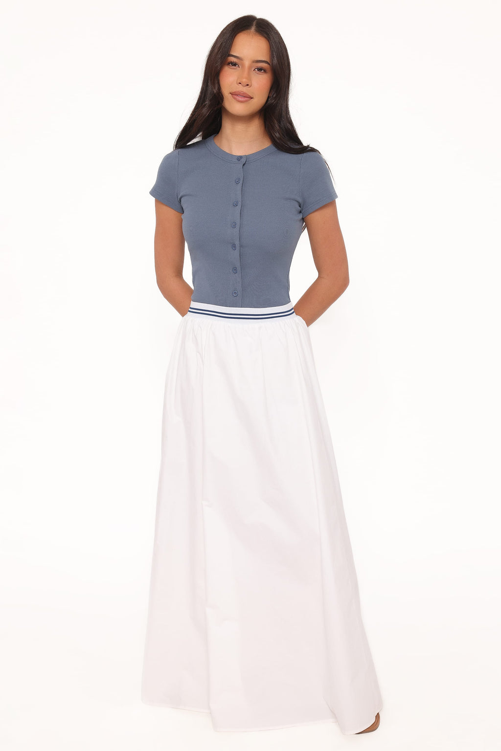 Christine Maxi Skirt - White