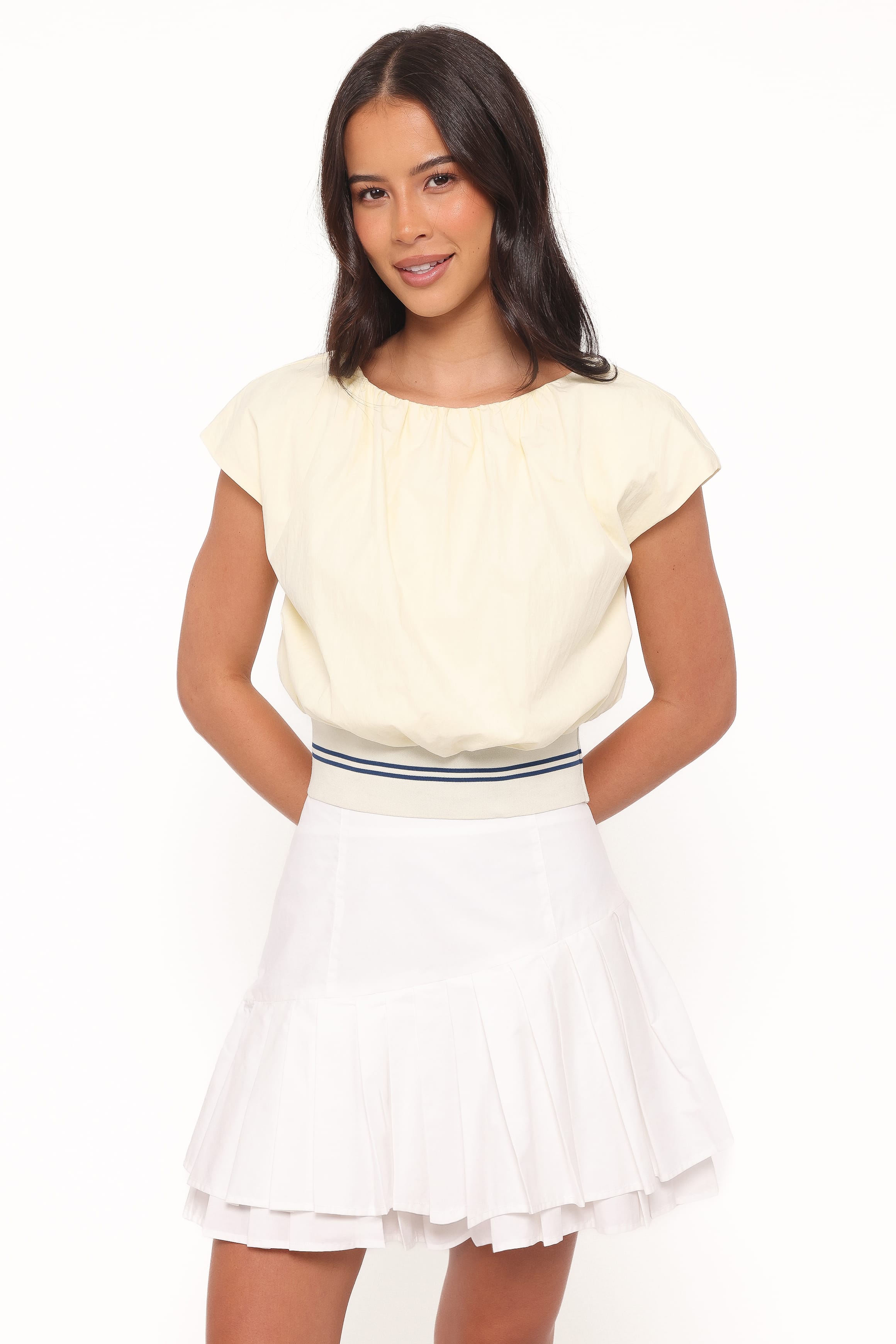Cygnus Pleated Mini Skirt - White
