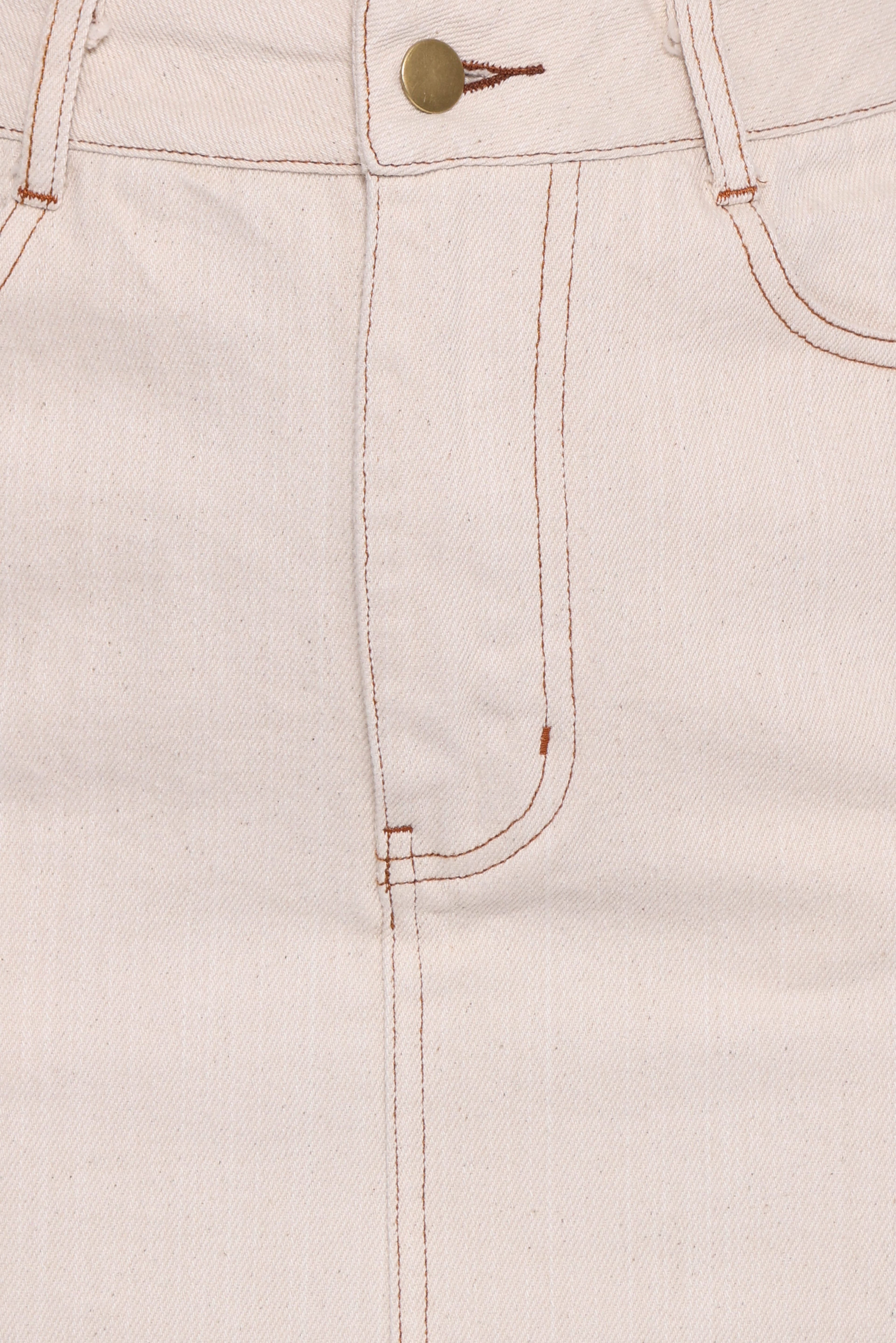 Dana Denim Midi Skirt - Bone