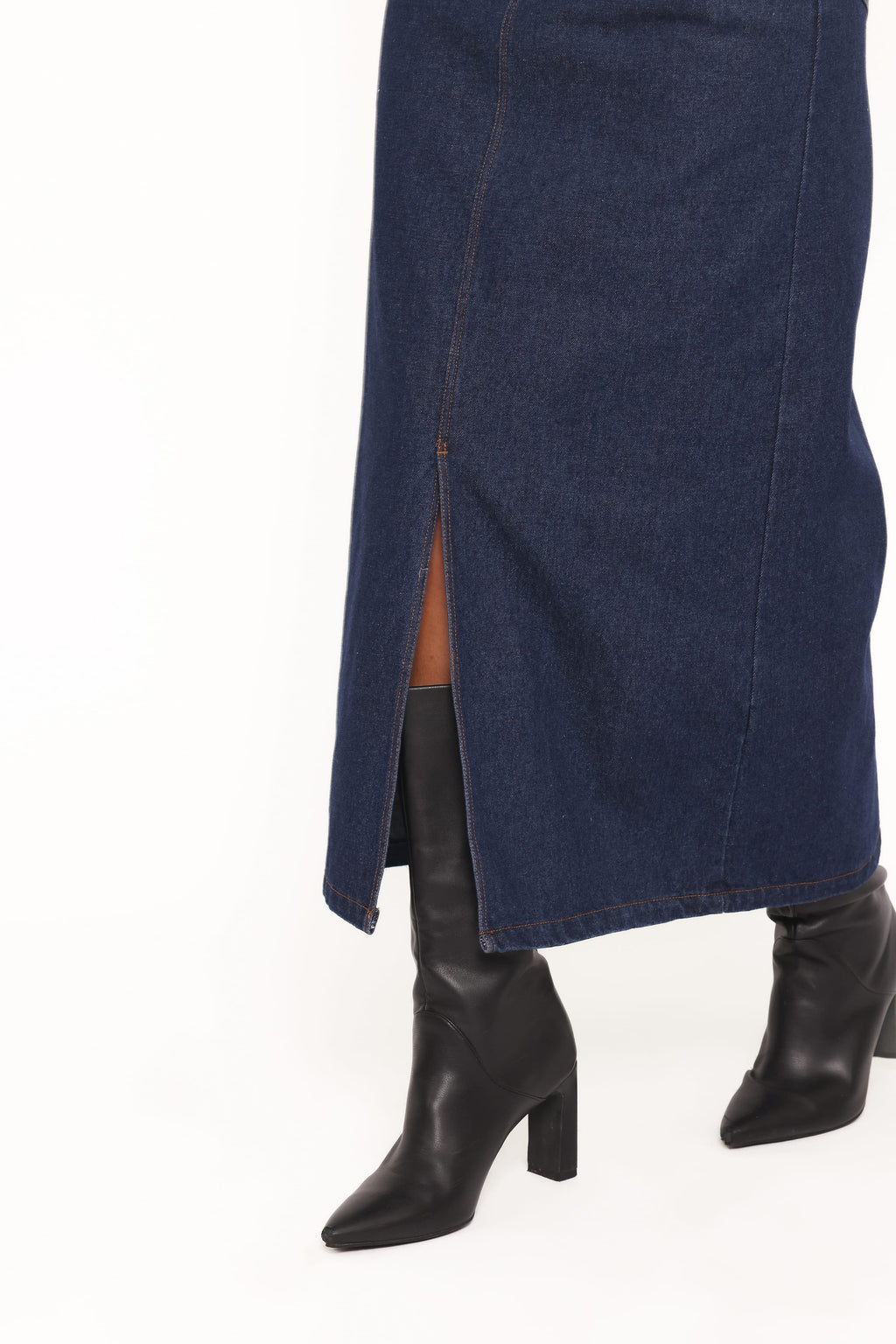 Dana Denim Midi Skirt - Midnight