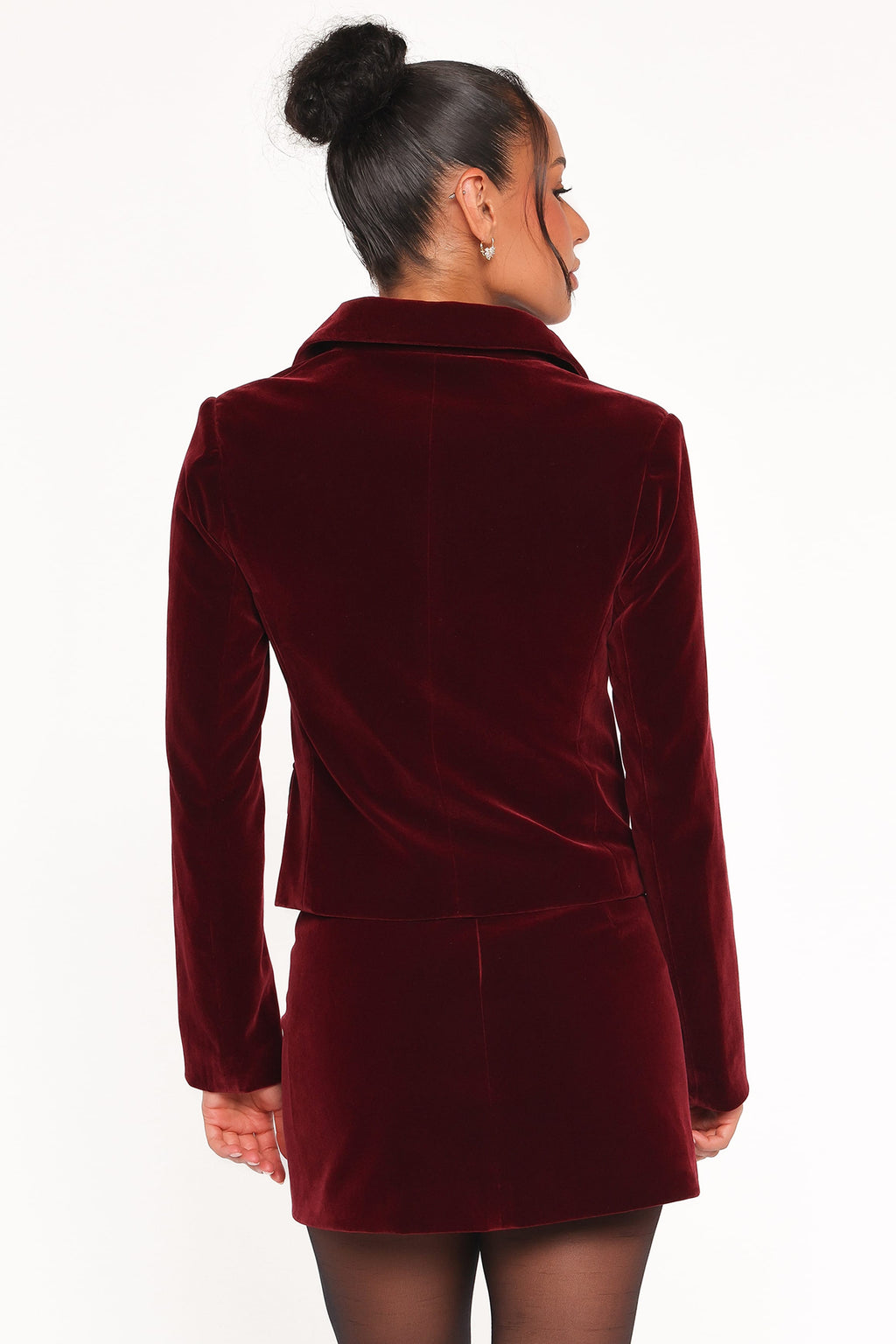 Lainey Velvet Mini Skirt - Burgundy