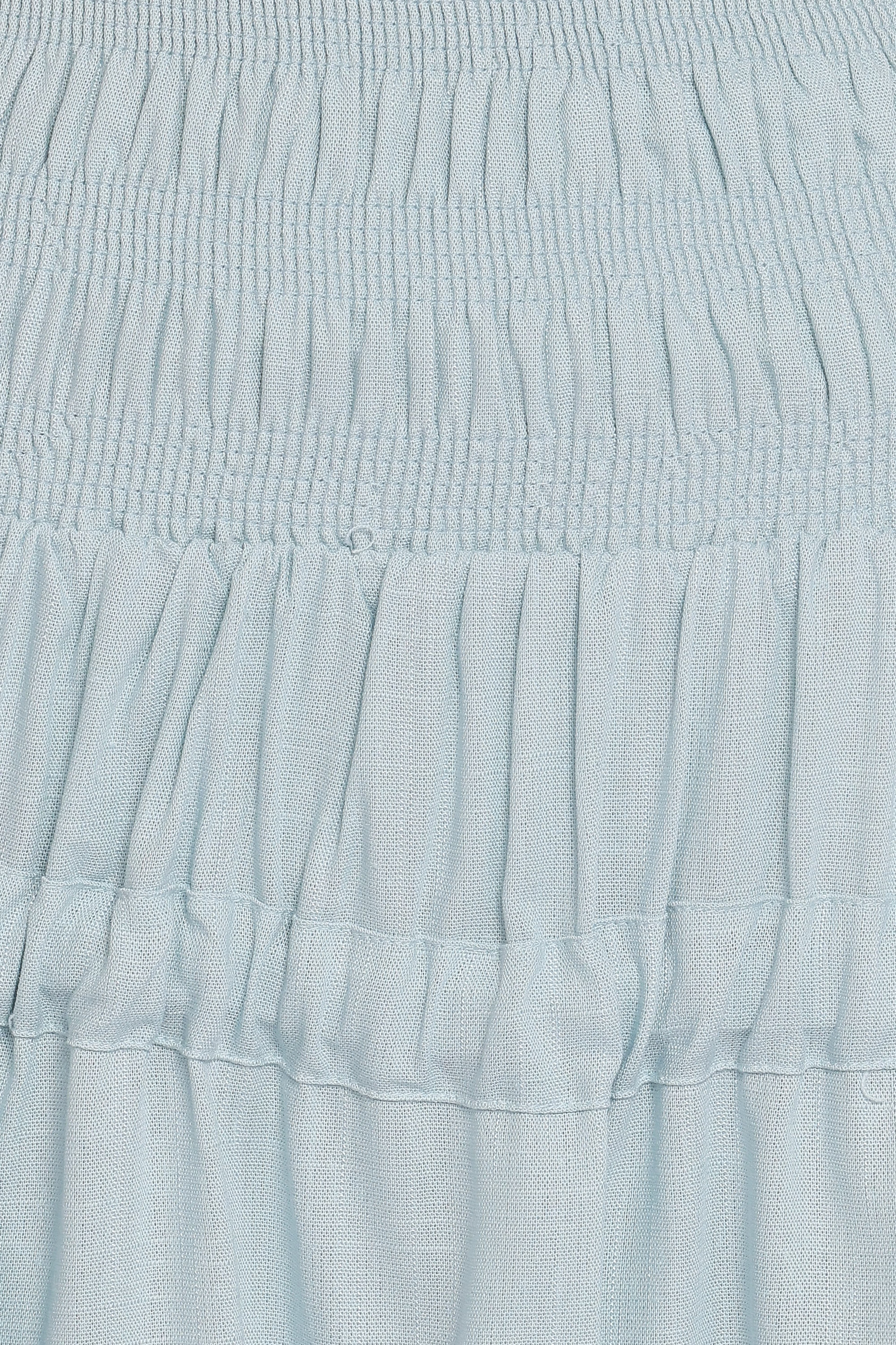 Leah Mini Skirt Side Ties - Baby Blue
