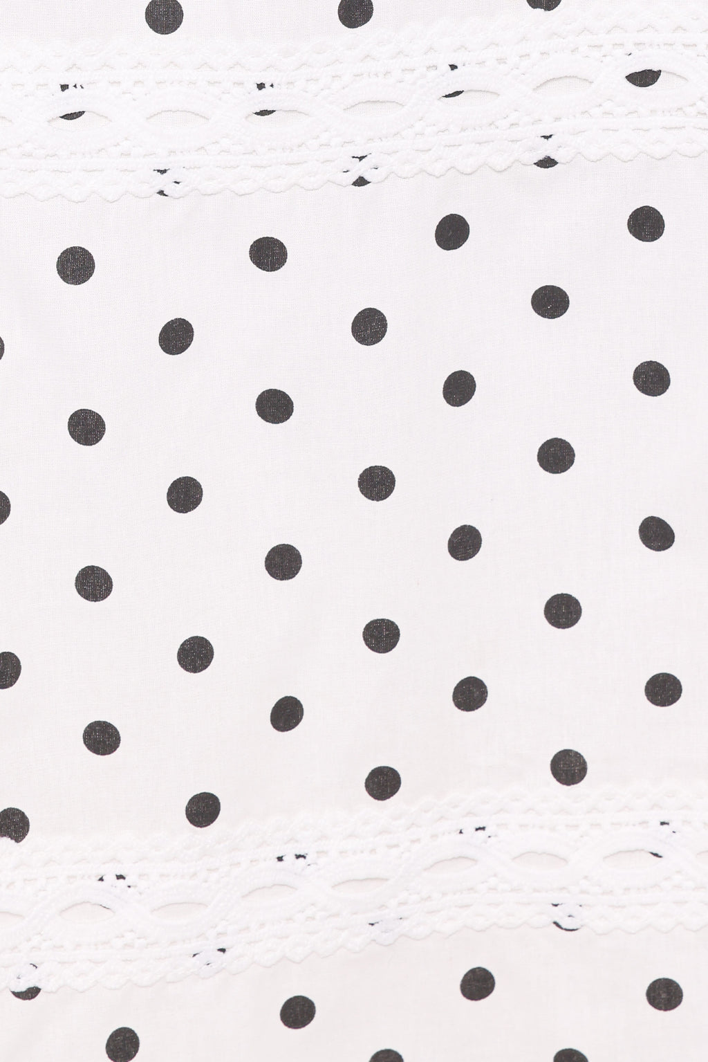 Lucia Tiered Midi Skirt - White Polka Dot