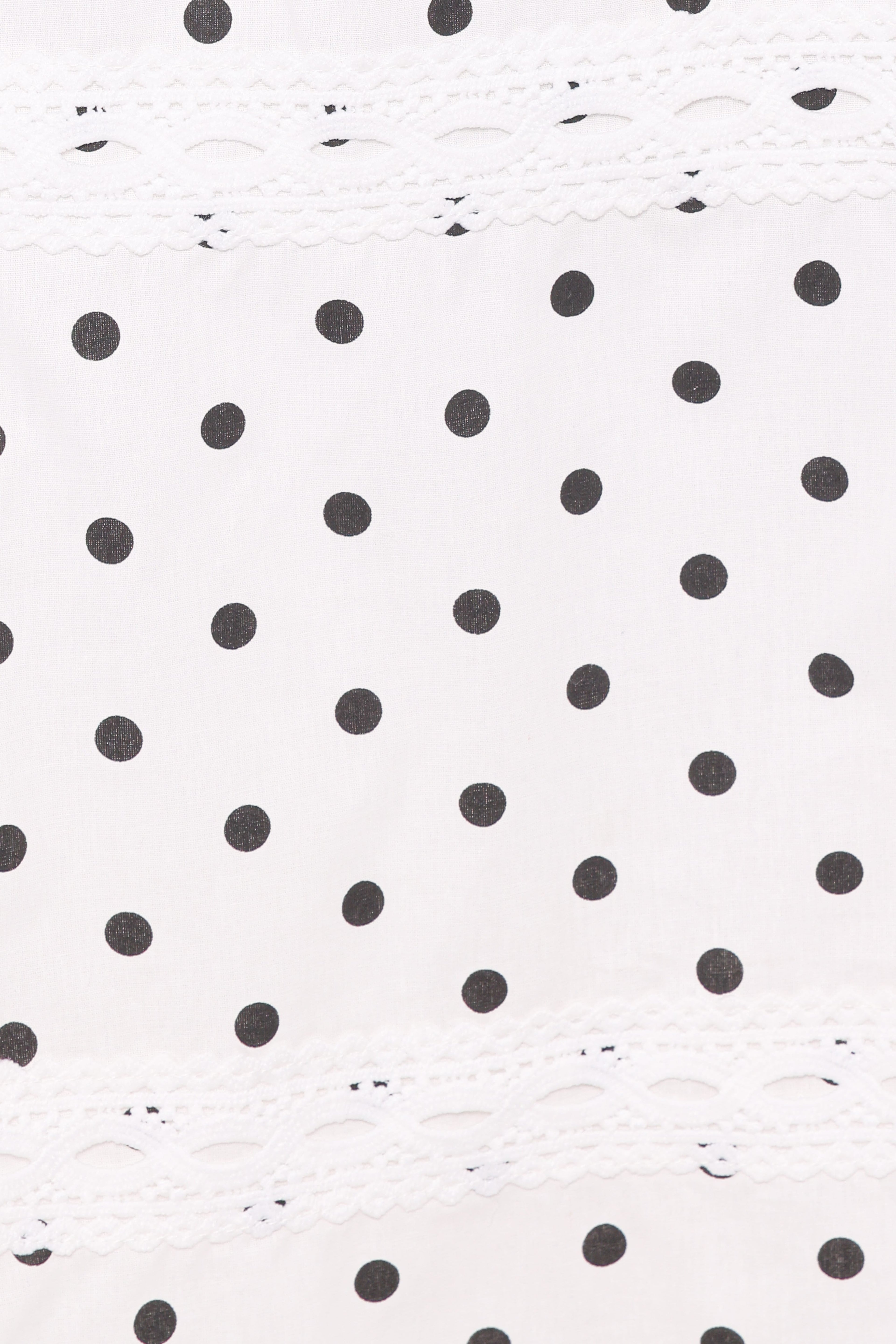 Lucia Tiered Midi Skirt - White Polka Dot