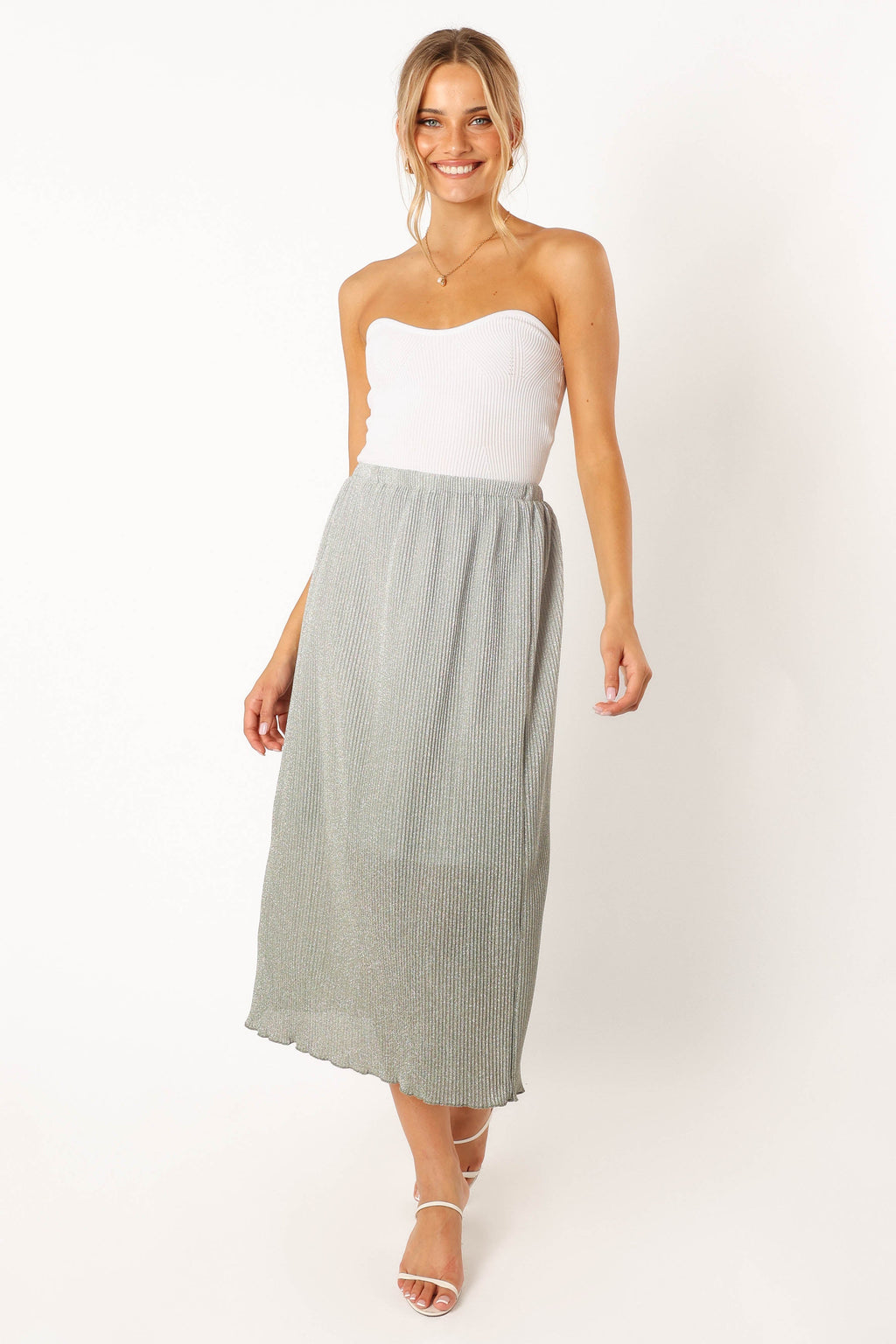 Margurita Gradient Midi Skirt - Aqua