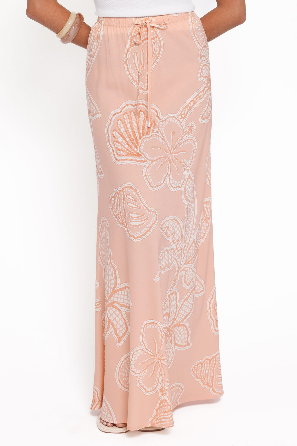Marissa Maxi Skirt - Peach Floral
