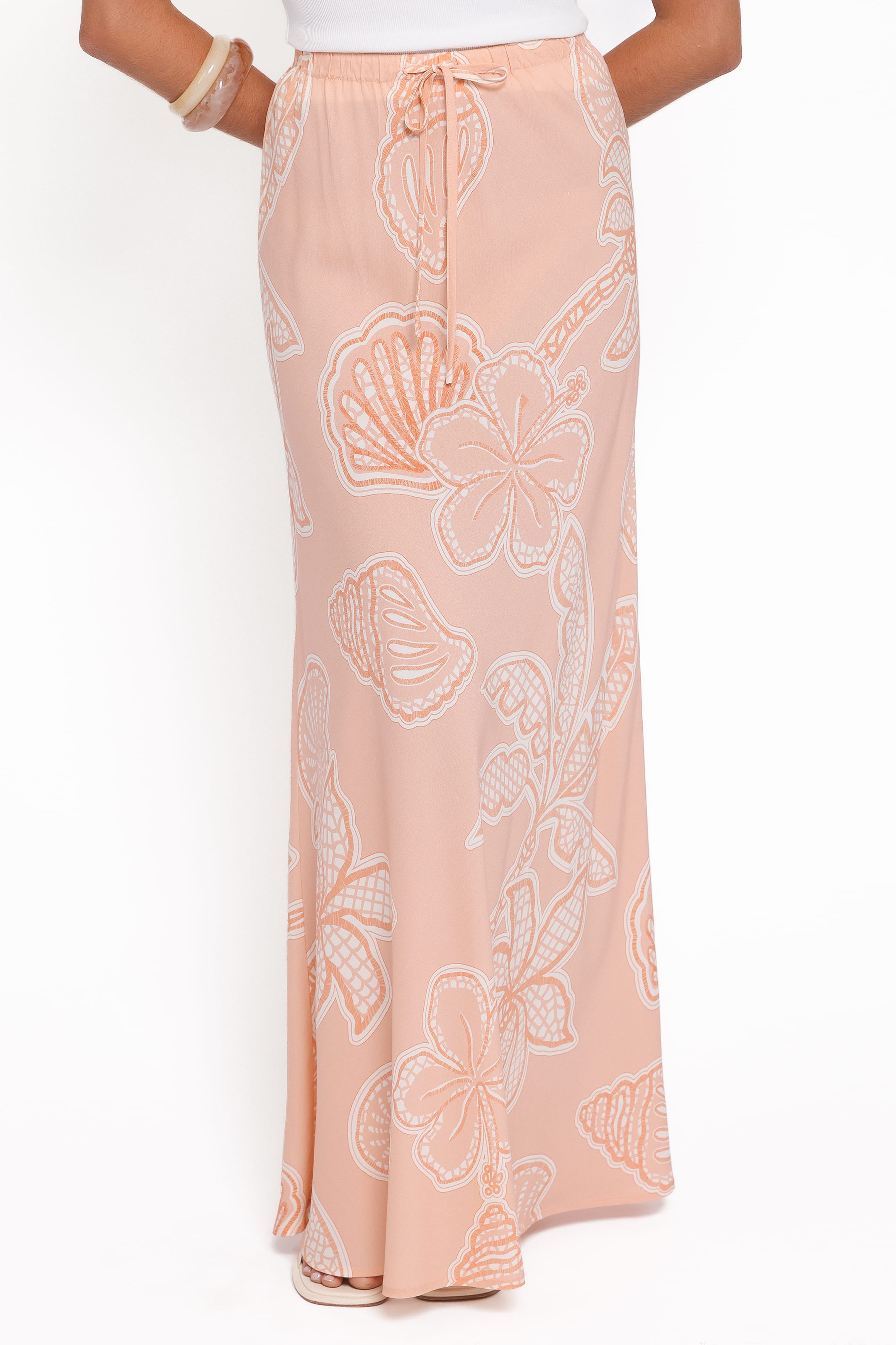 Marissa Maxi Skirt - Peach Floral
