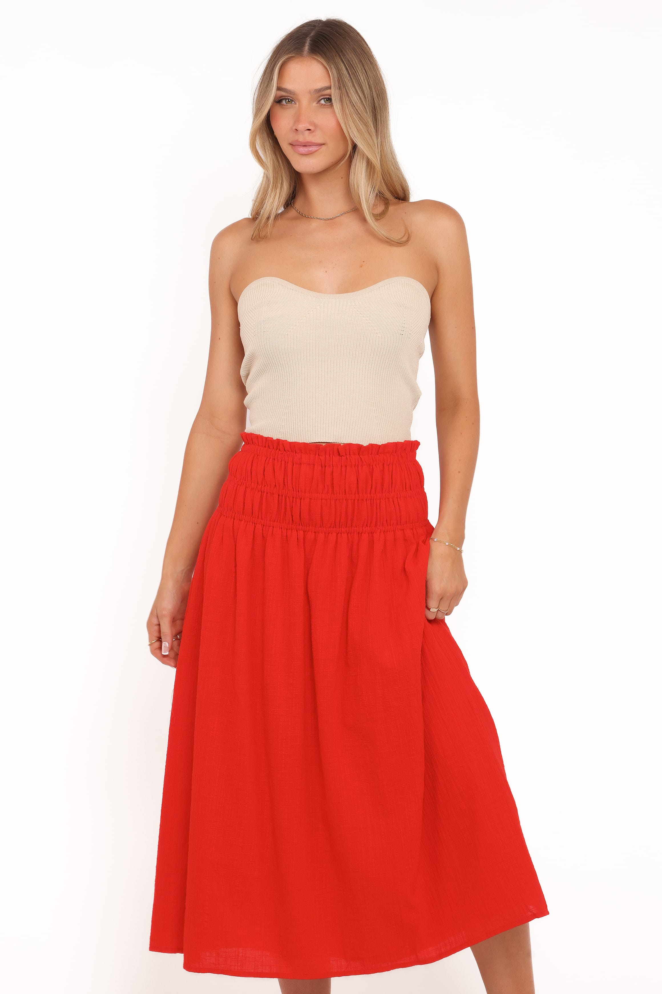 Mattea Maxi Skirt - Red