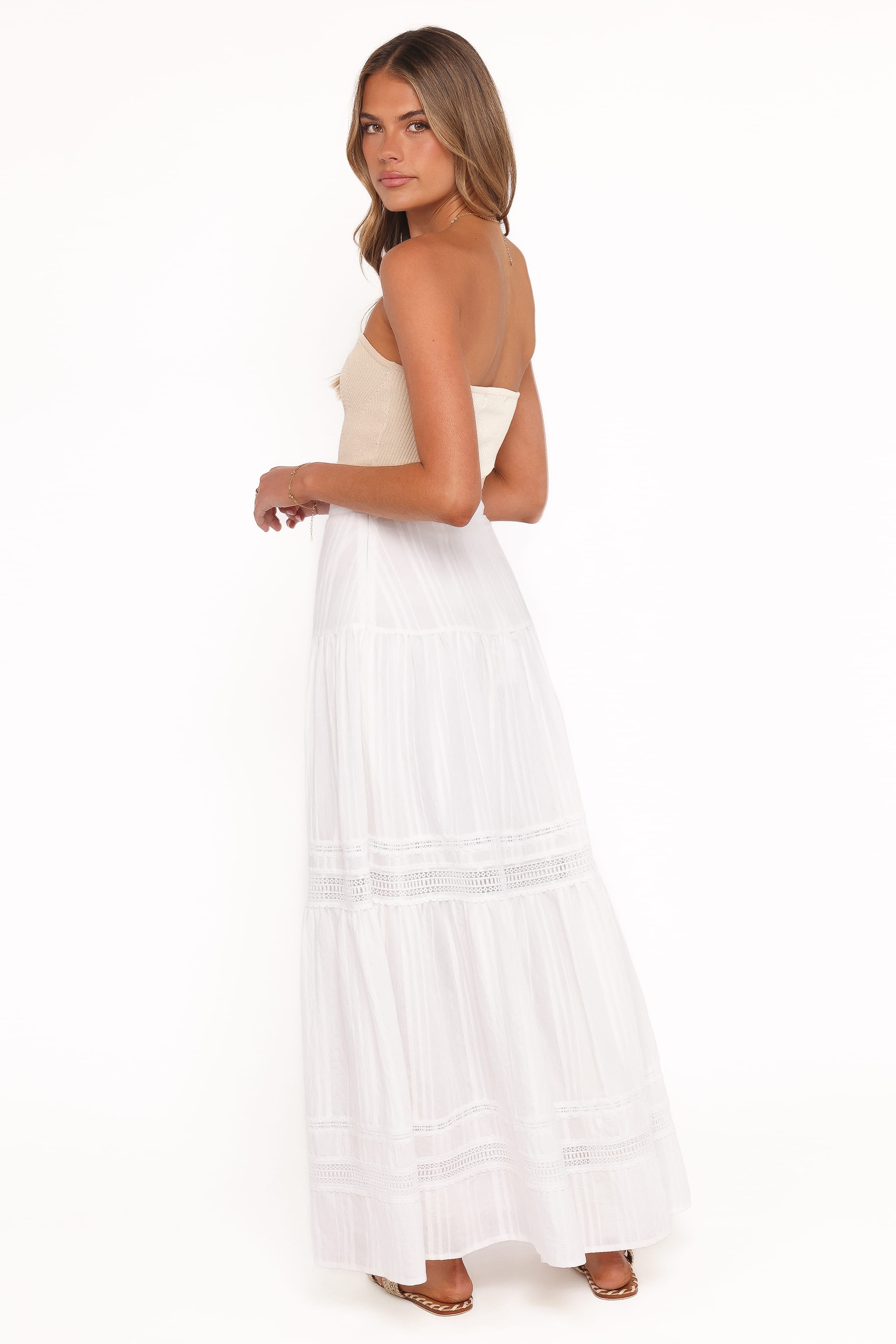 Peony Maxi Skirt - White