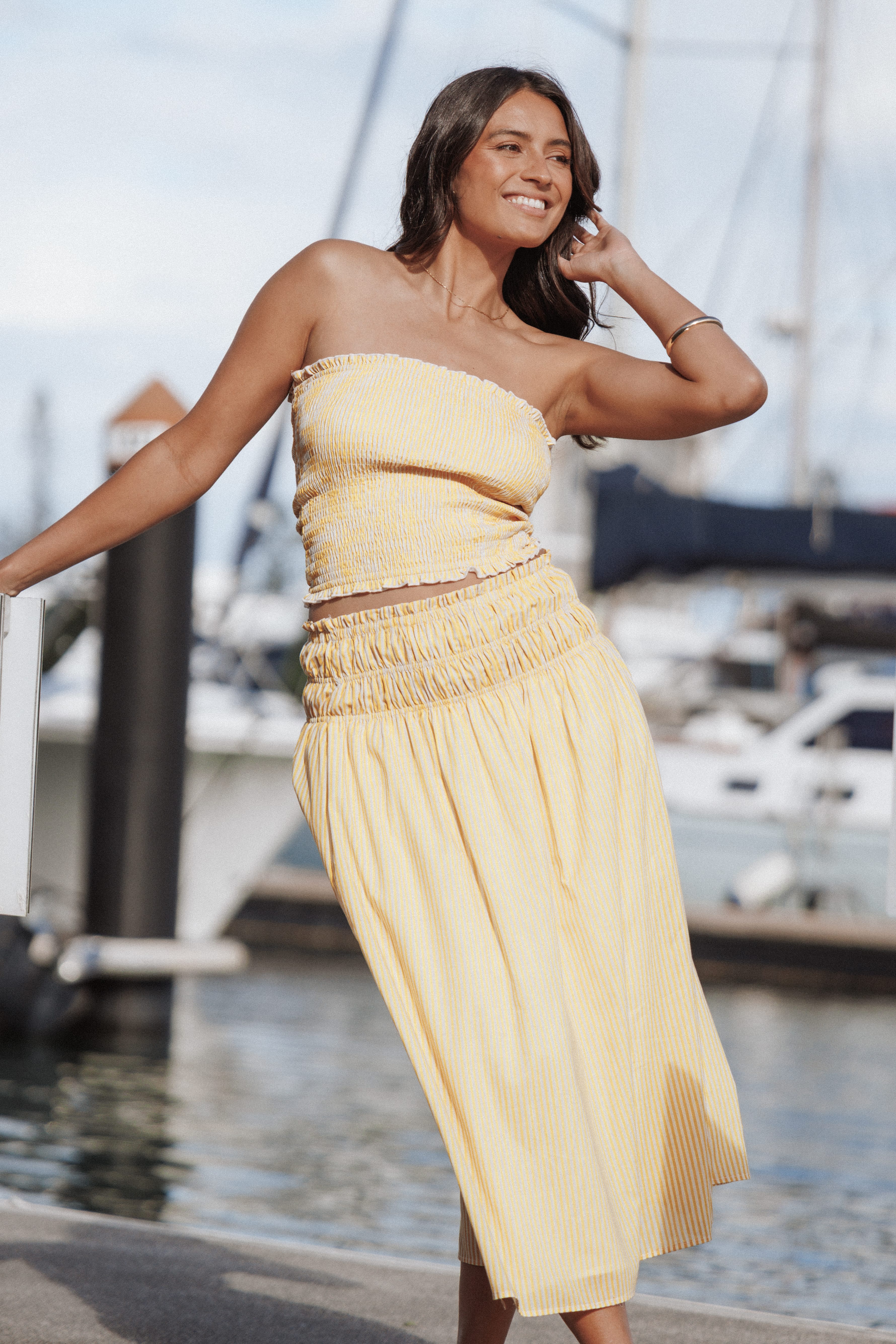 Salome Maxi Skirt - Mango Stripe