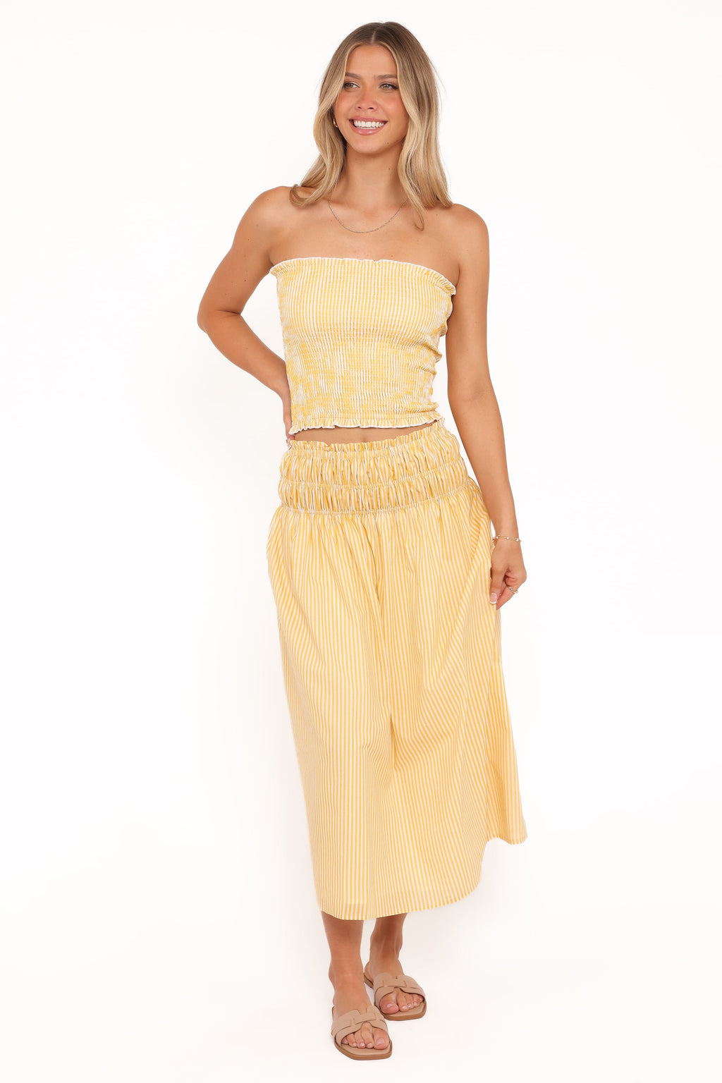 Salome Maxi Skirt - Mango Stripe