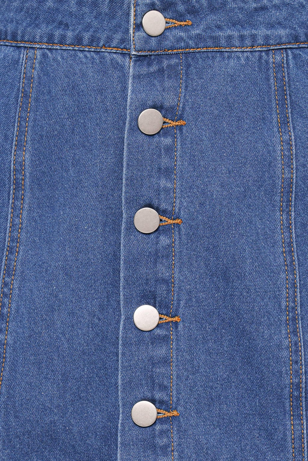 Sara Button Front Denim Mini Skirt - Dark Wash