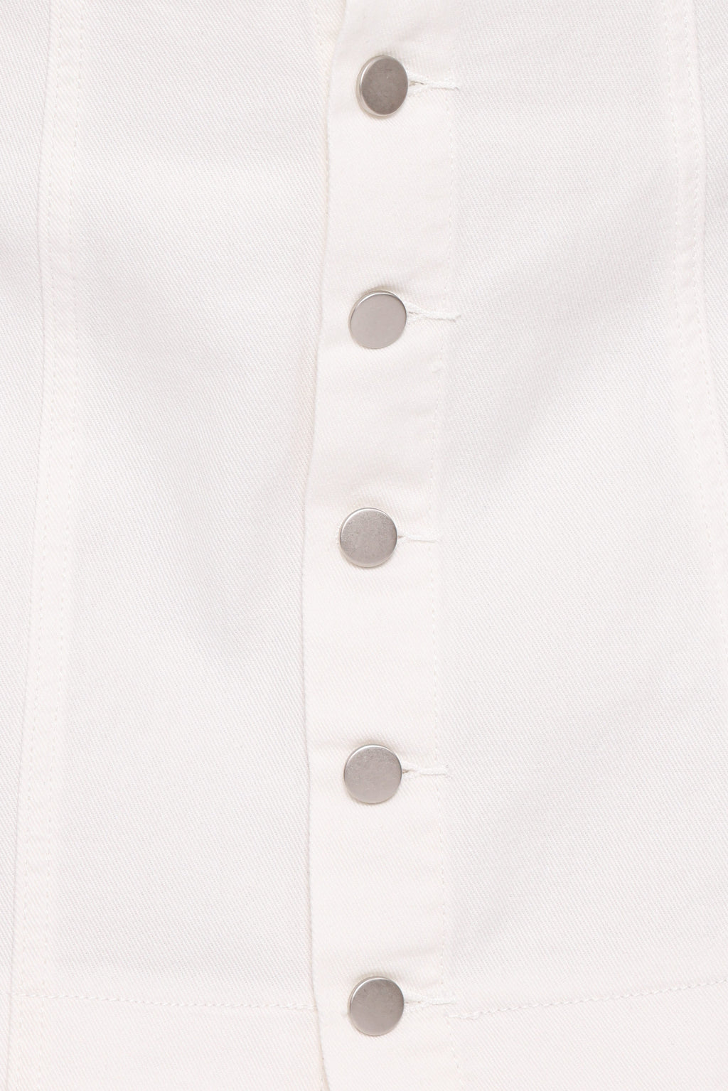 Sara Button Front Denim Mini Skirt - Off White