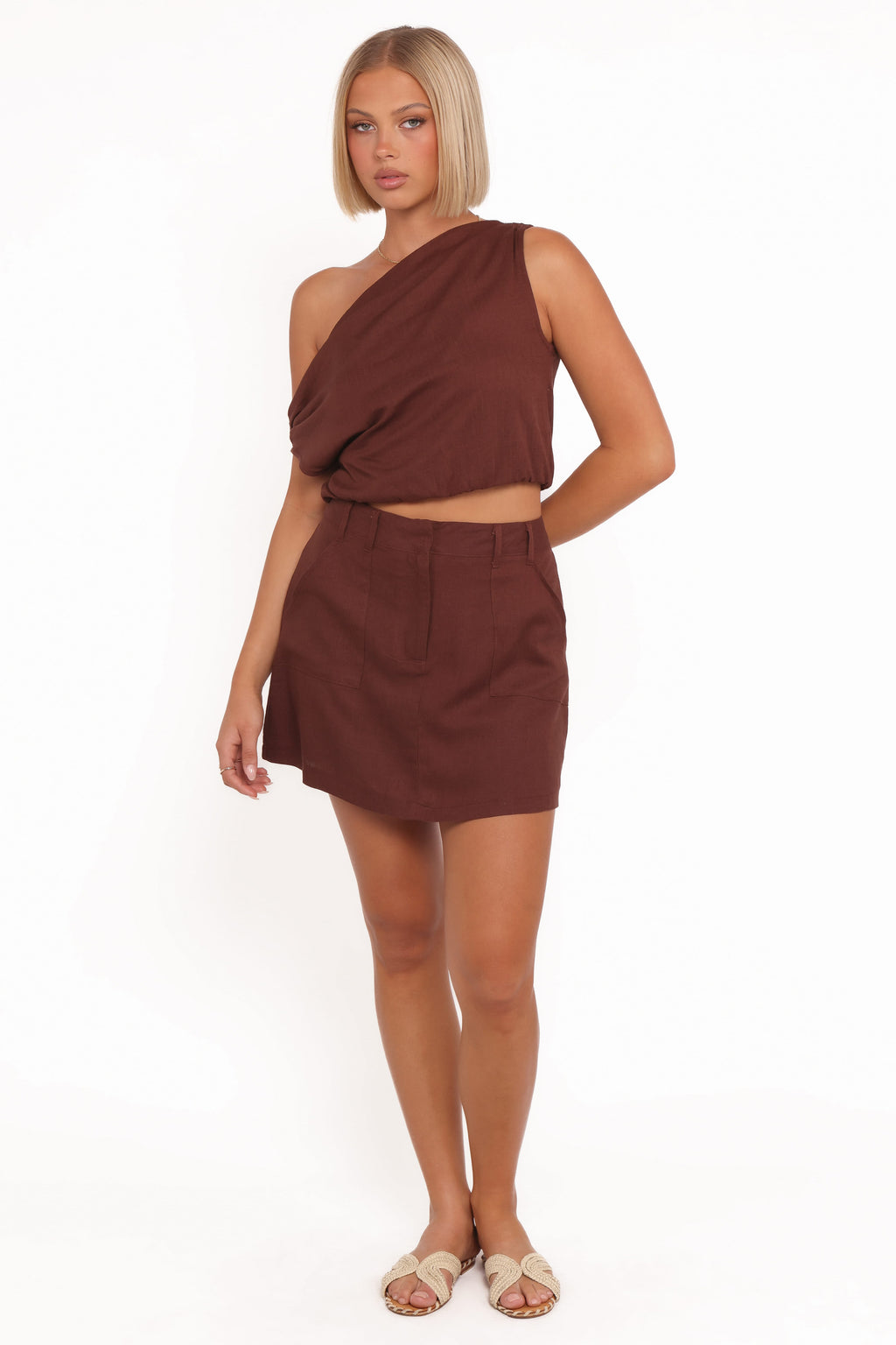 Shaw Mini Skort - Chocolate Brown