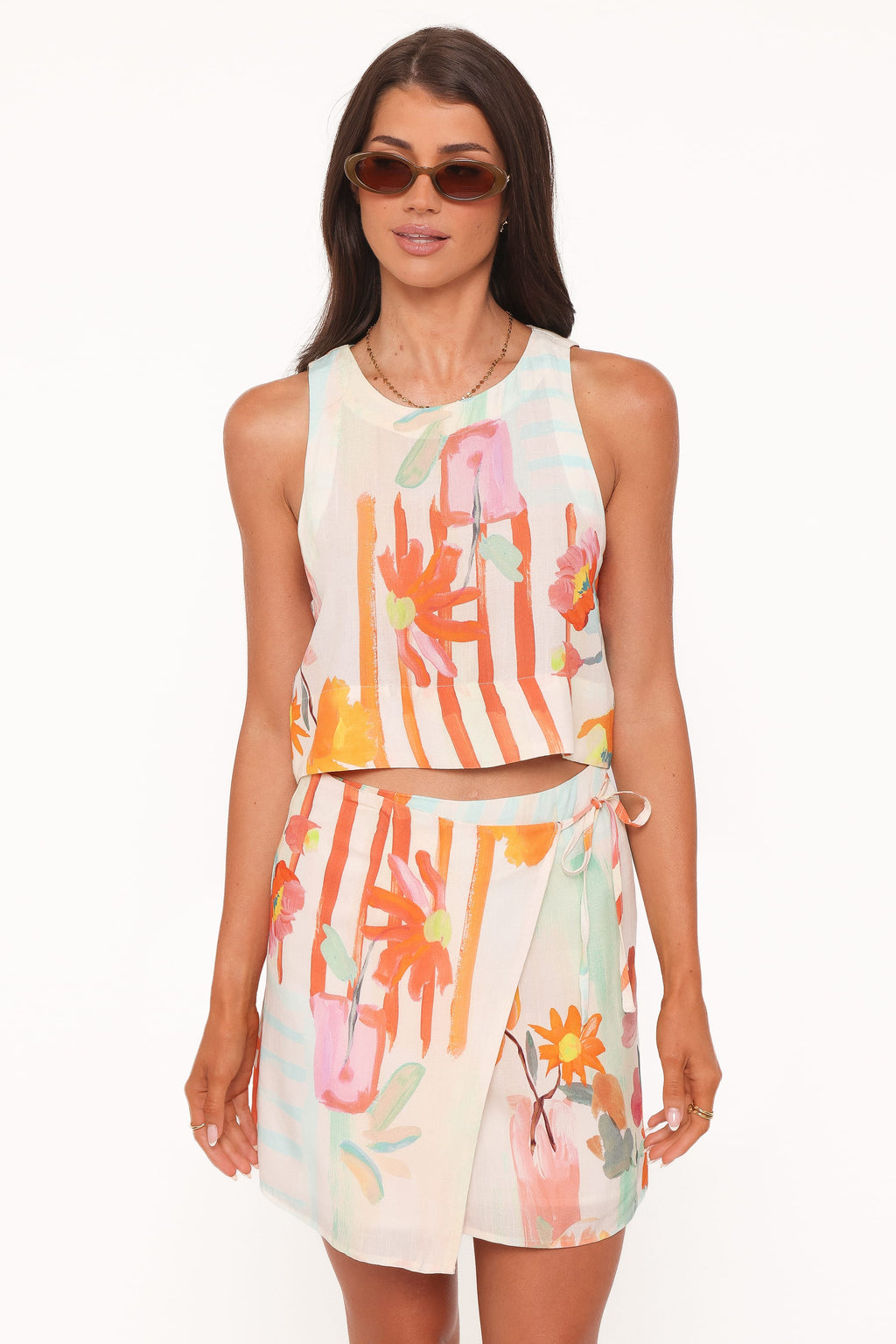 Siena Wrap Skirt - Blue Alfresco Floral