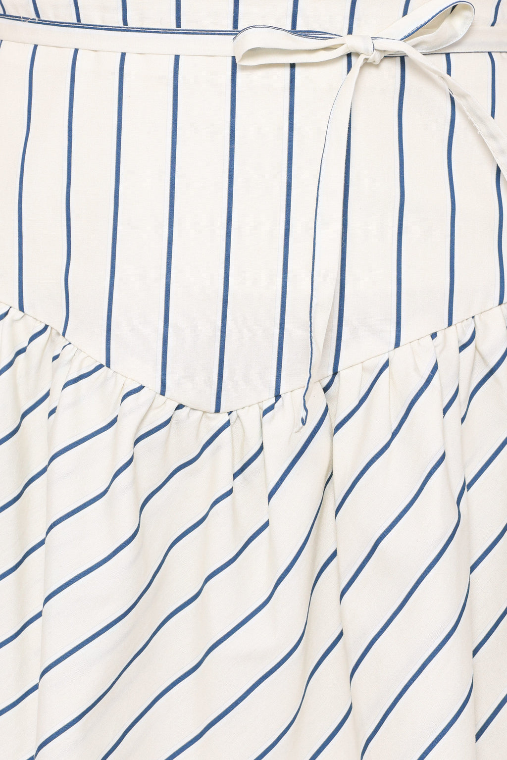 Sybella Frill Basque Skirt - Yellow/Blue Stripe