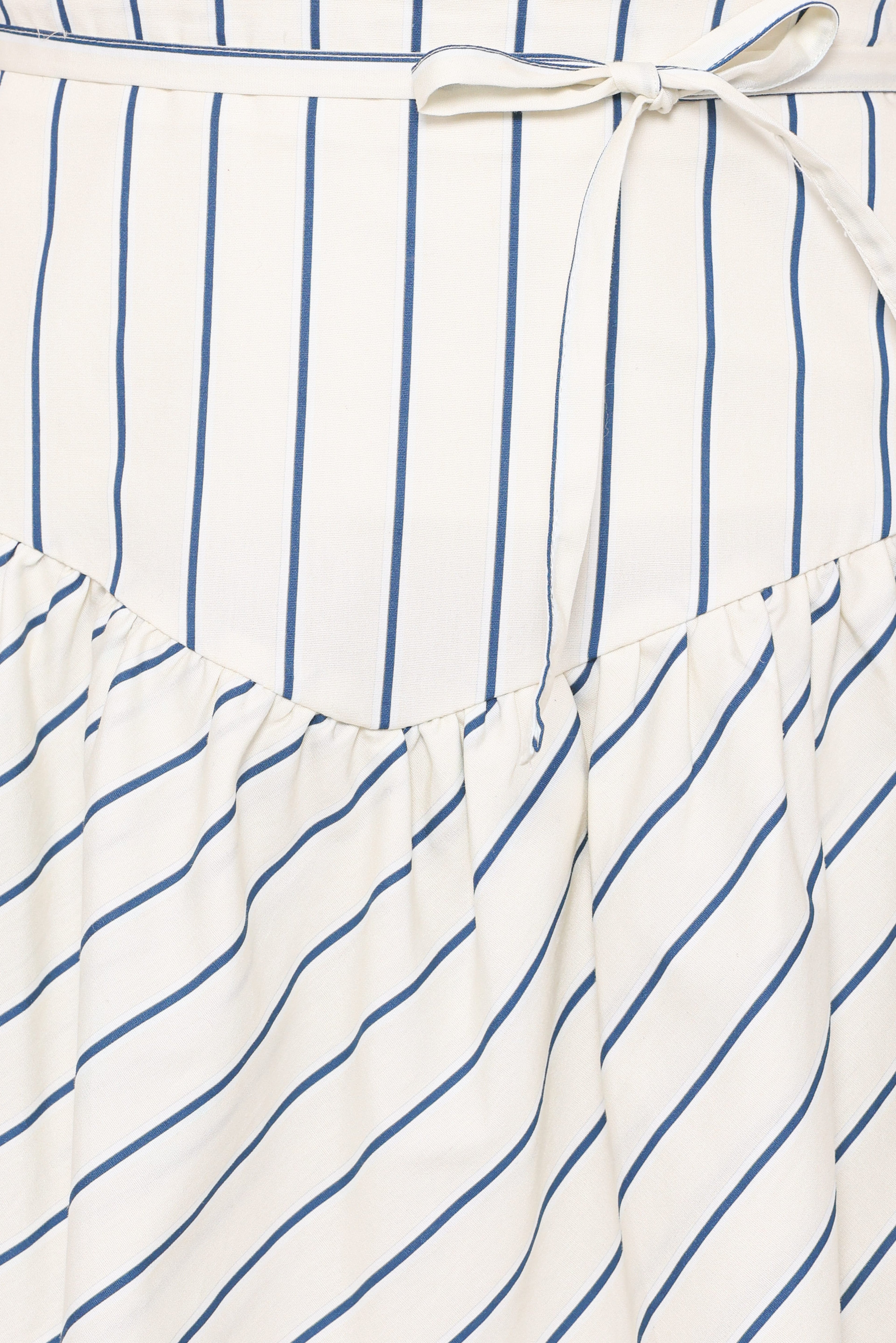 Sybella Frill Basque Skirt - Yellow/Blue Stripe