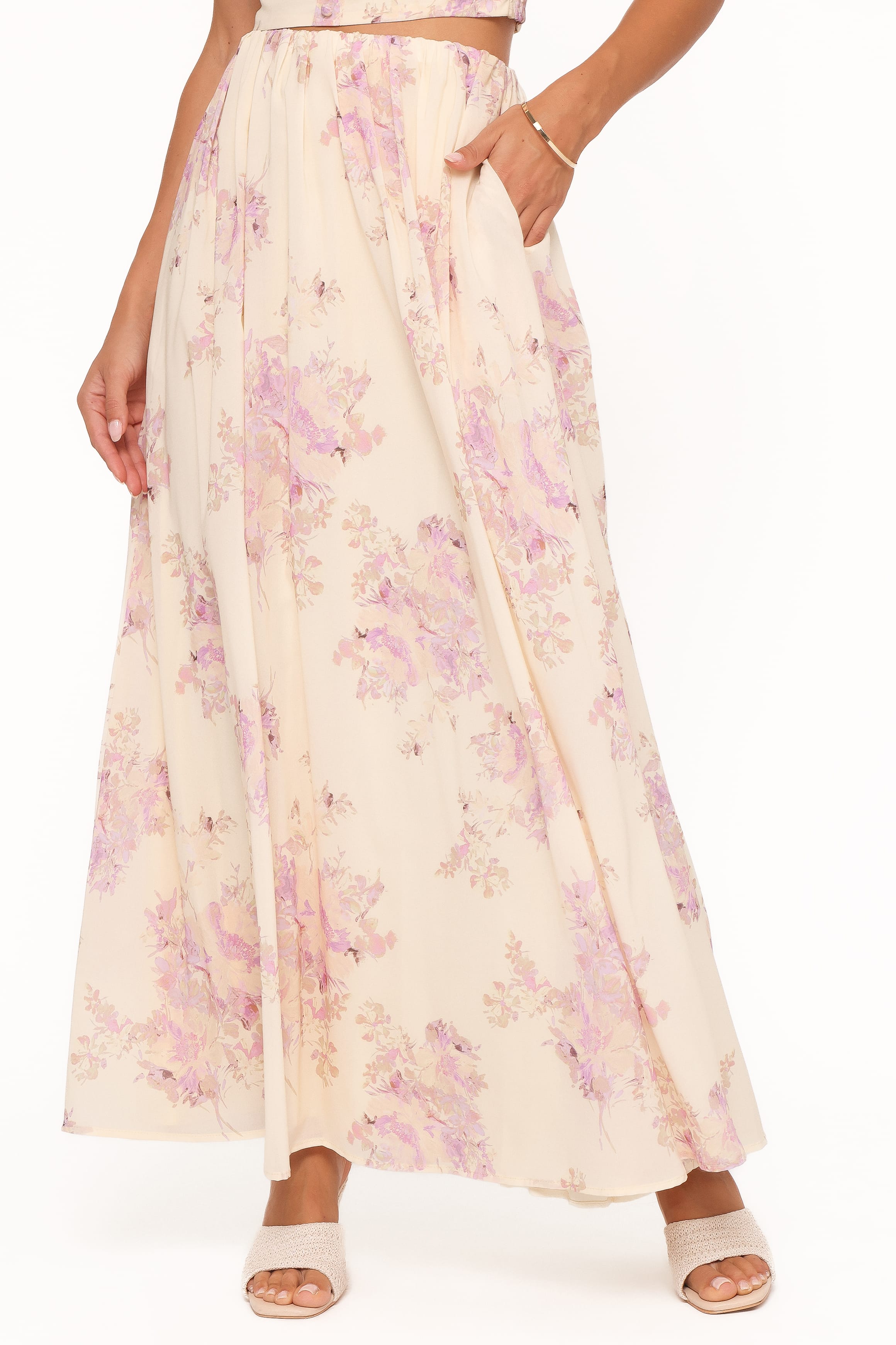 Tinsley Maxi Skirt - Lavender Floral