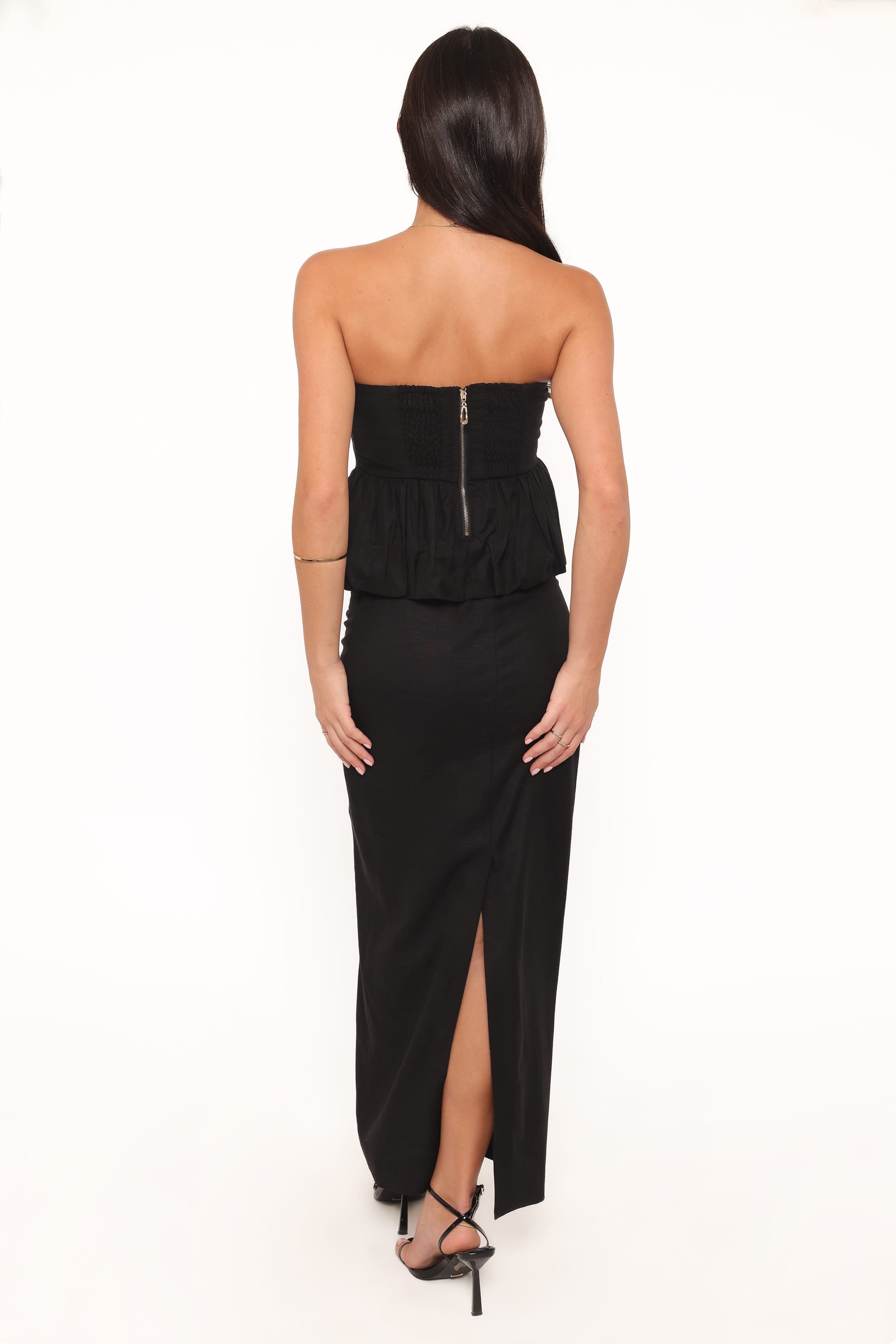 Ursa Fitted Column Skirt - Black