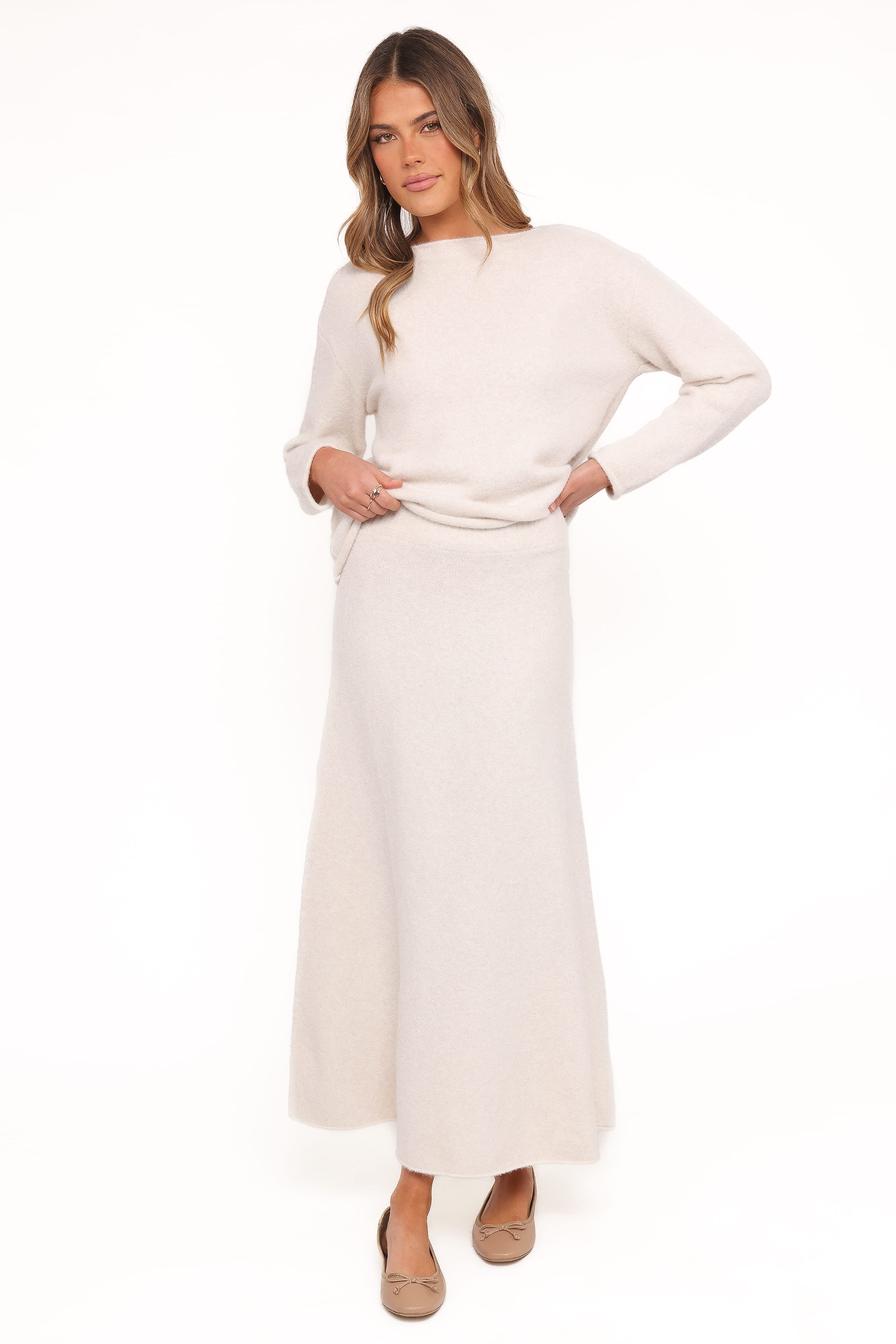 Willis Knitted Skirt - Cream