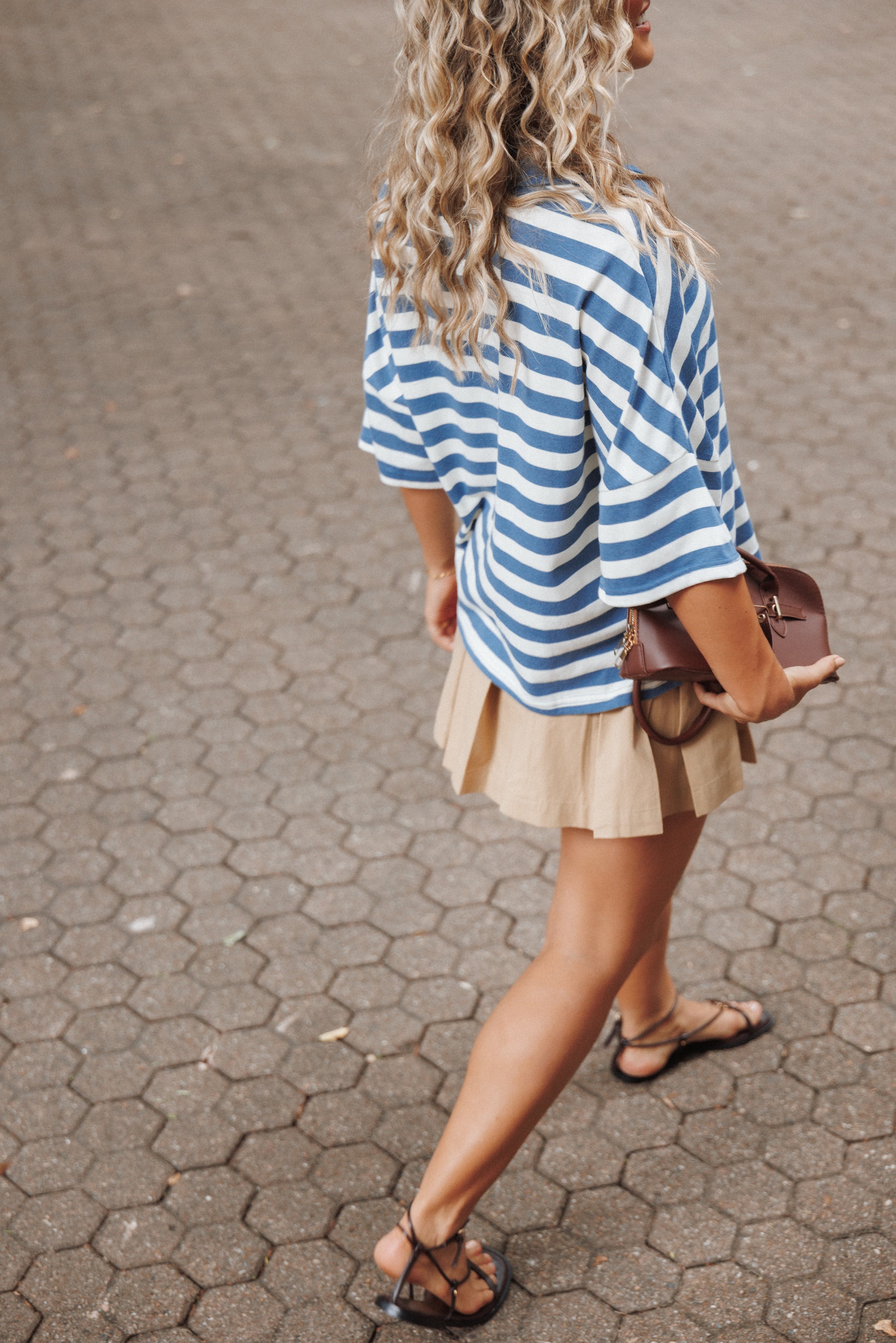 Willow Pleated Mini Skirt - Taupe