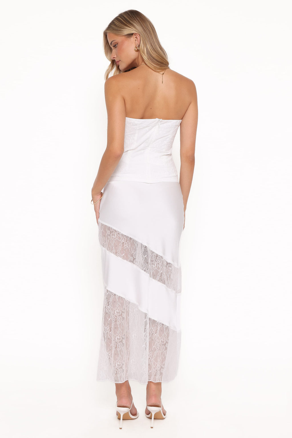 Winona Lace Maxi Skirt - White