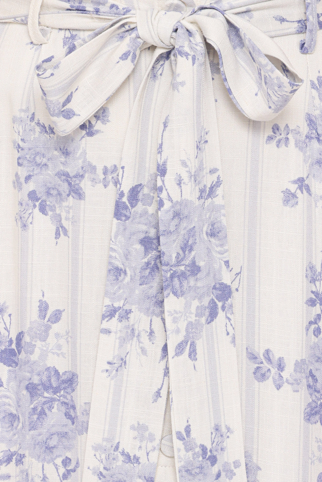 Xander Tie Waist Midi Skirt - Lilac Floral