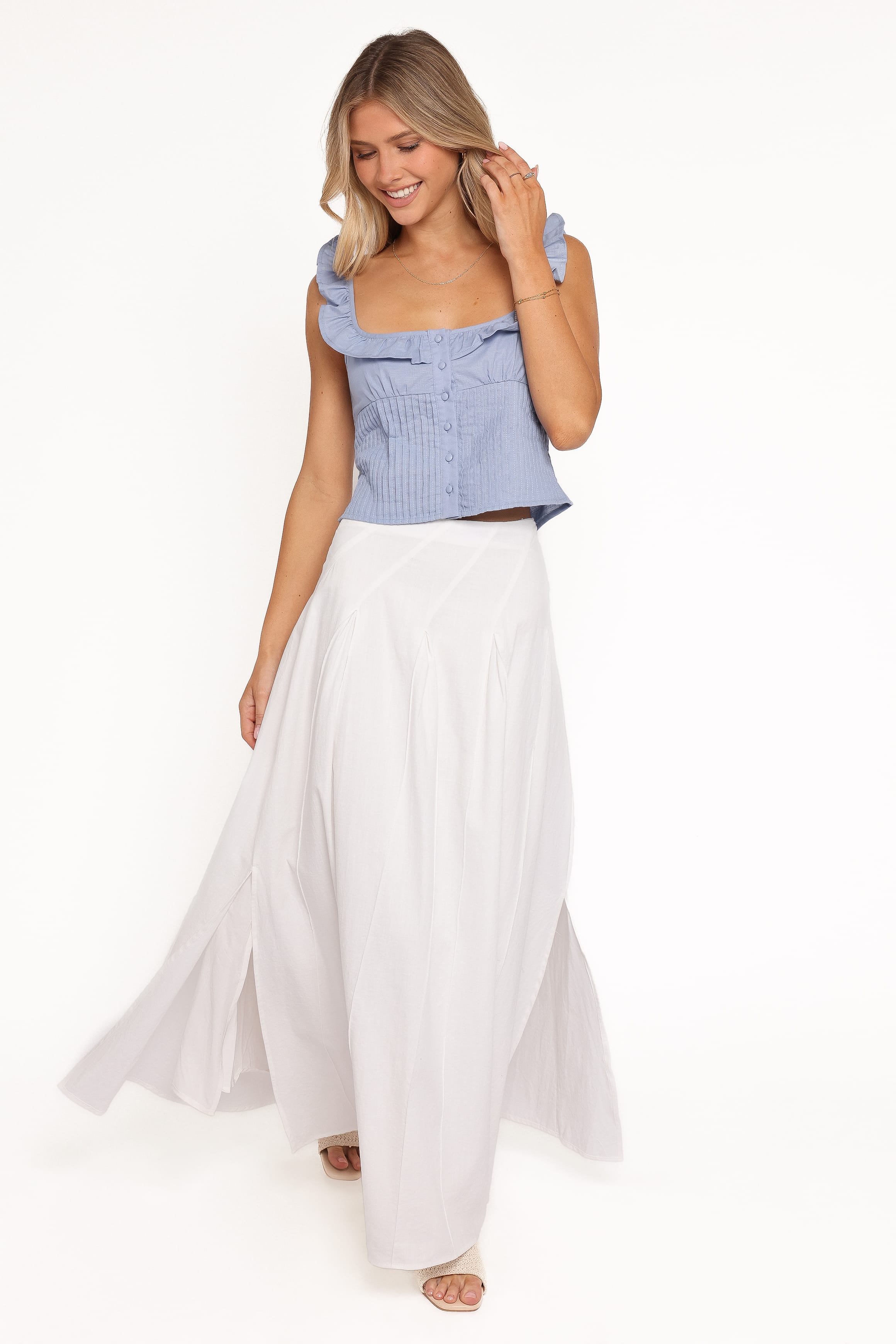 Zoey Maxi Skirt - White