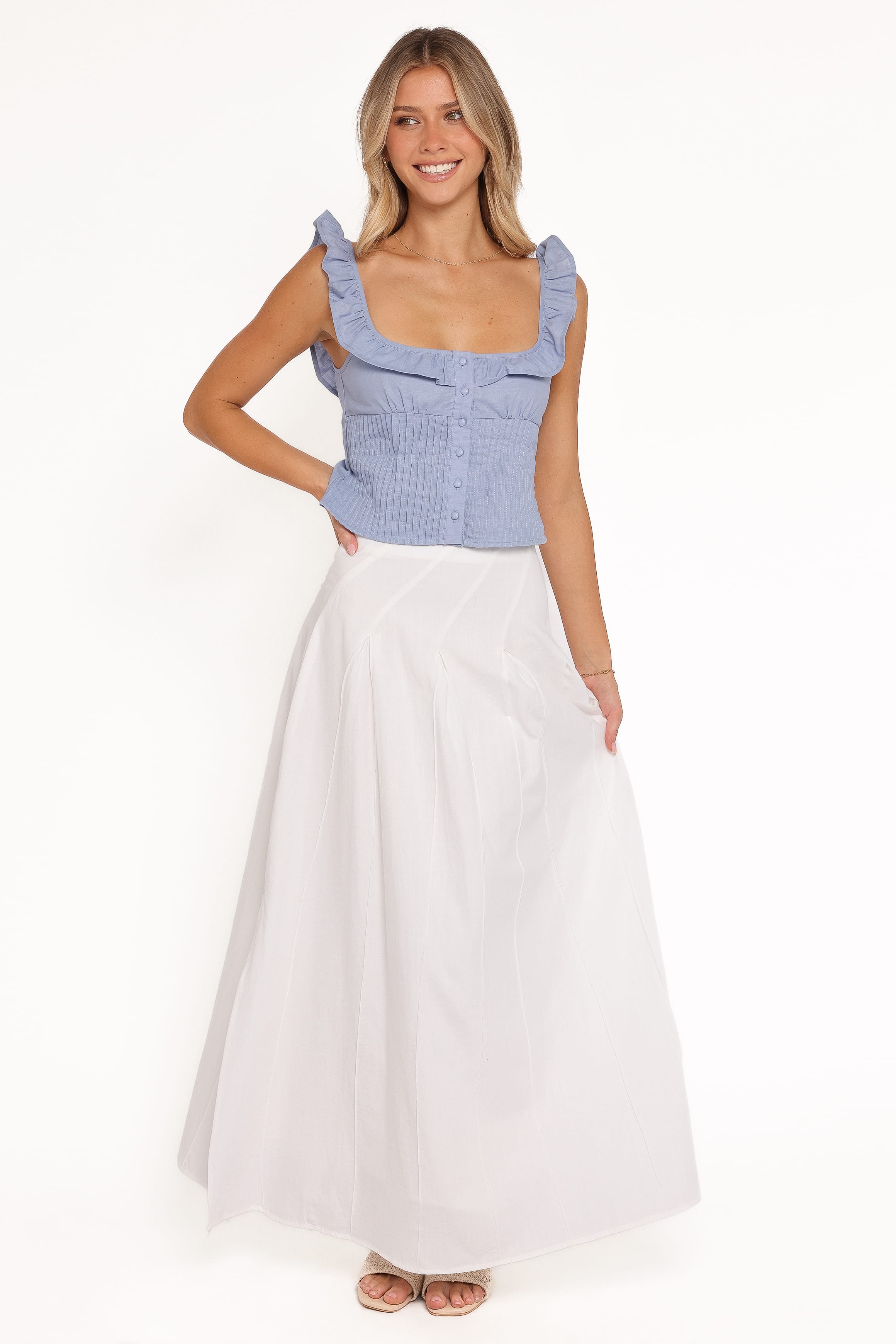 Zoey Maxi Skirt - White