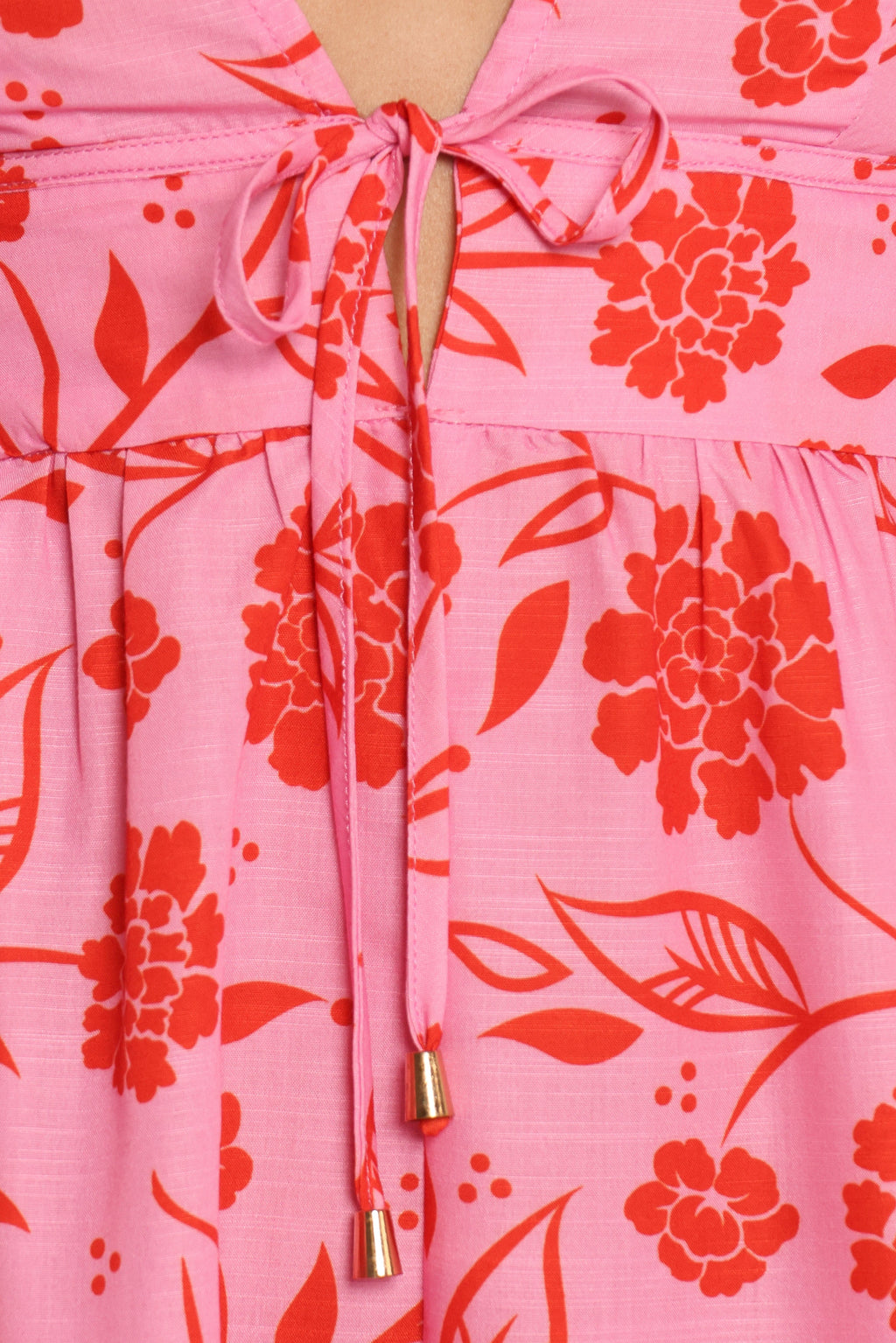Anthea Romper - Pink Red