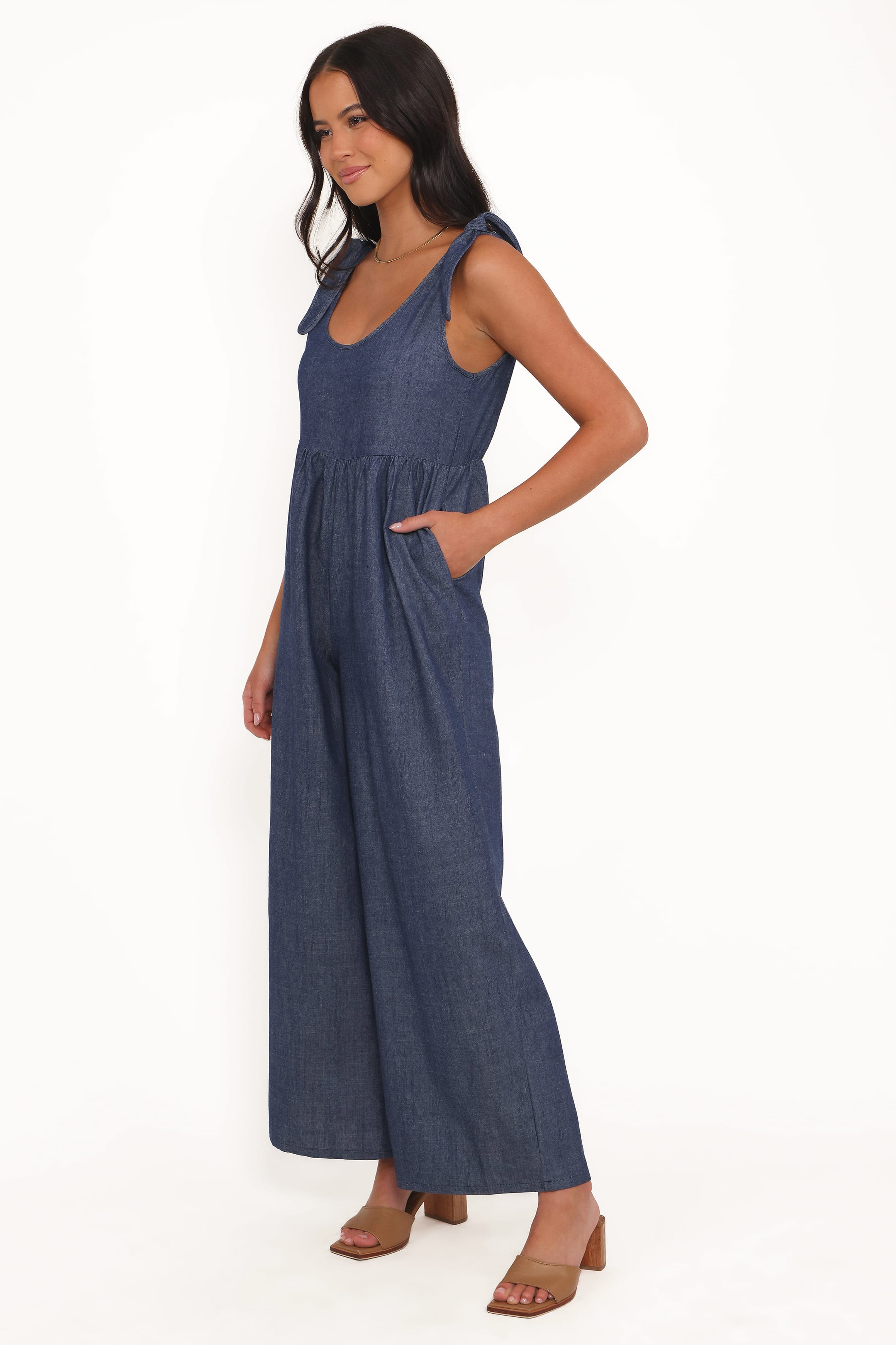 Ayla Chambray Jumpsuit - Denim
