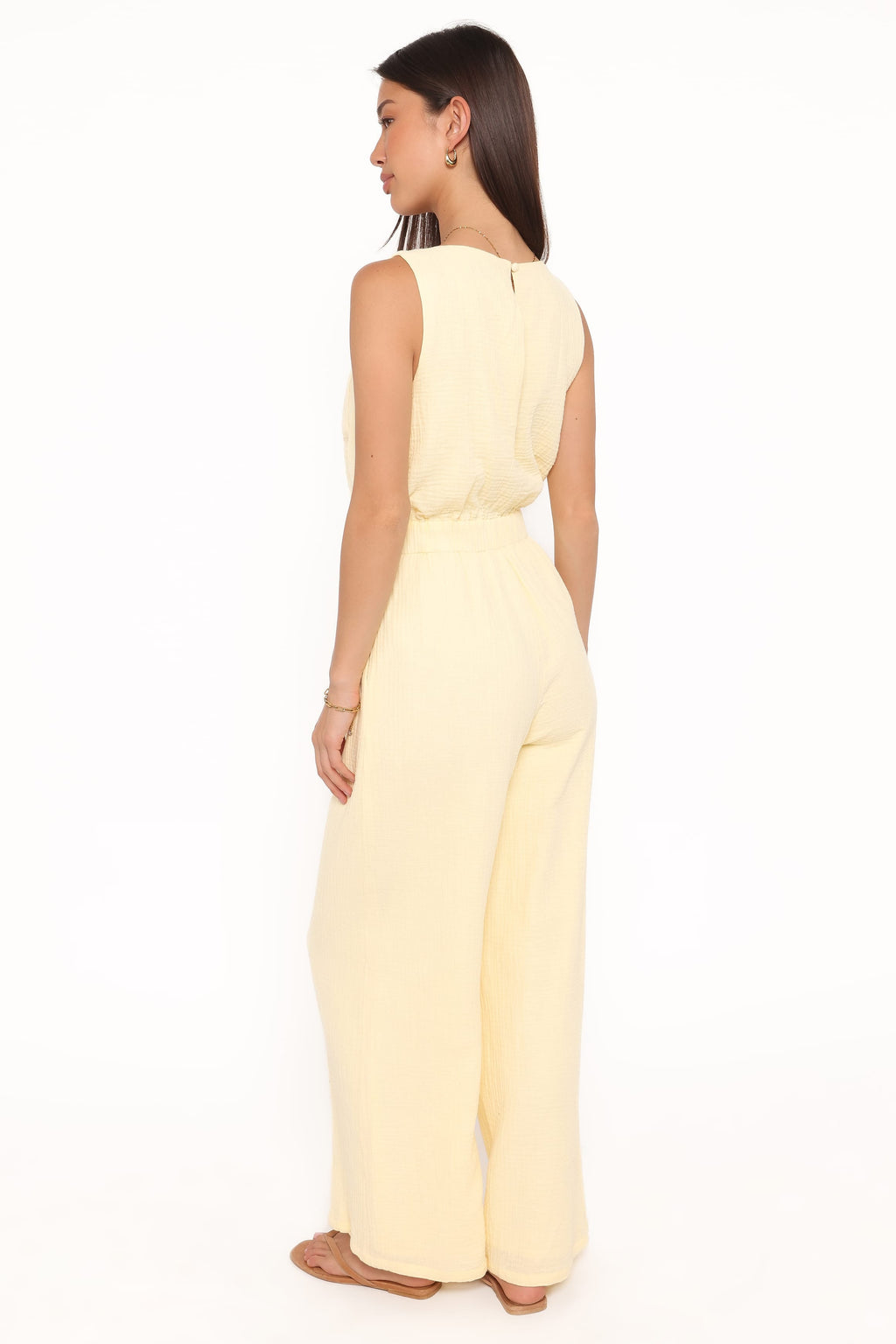 Brenna Cotton Jumpsuit - Baby Yellow