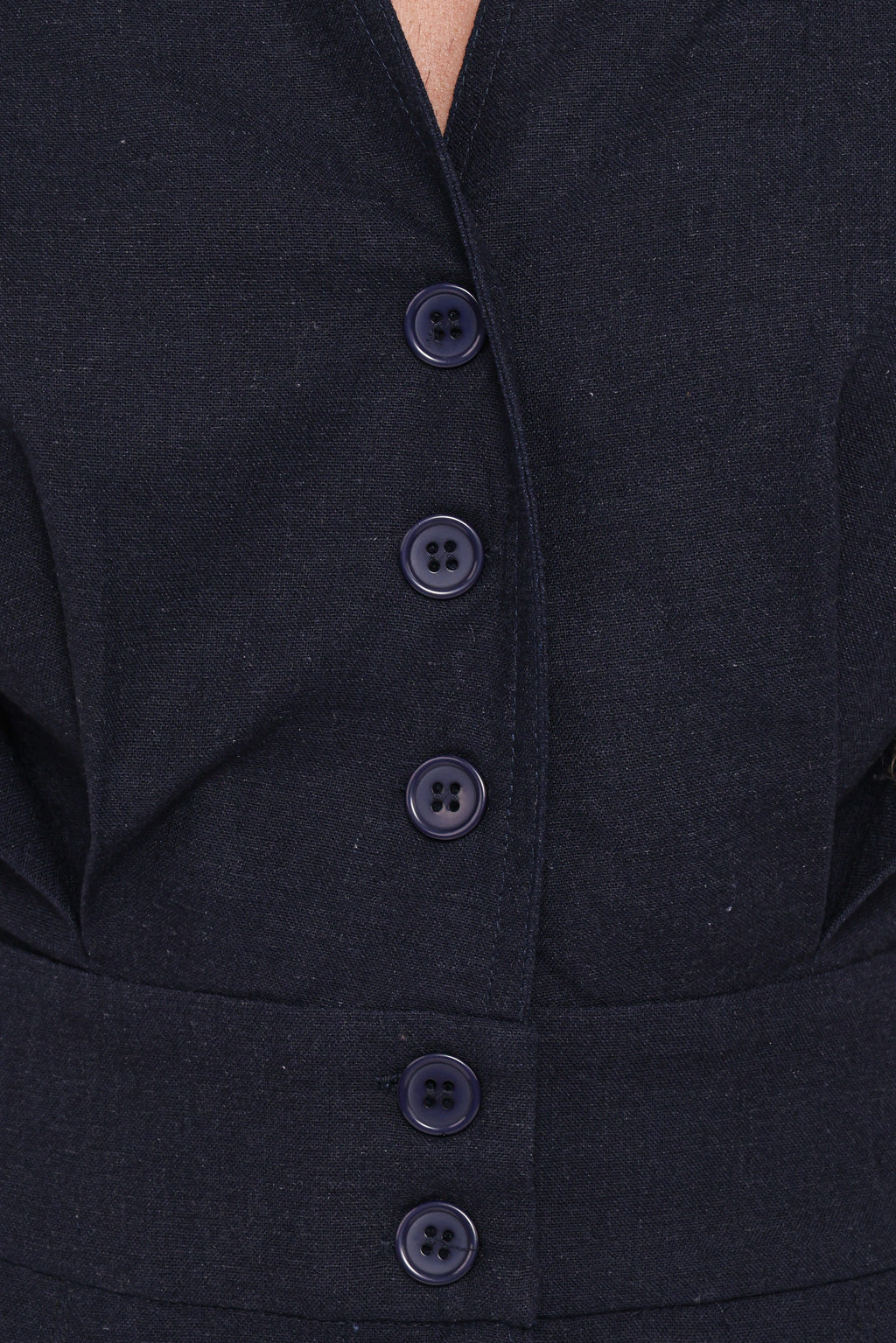 Claudia Collared Romper - Navy