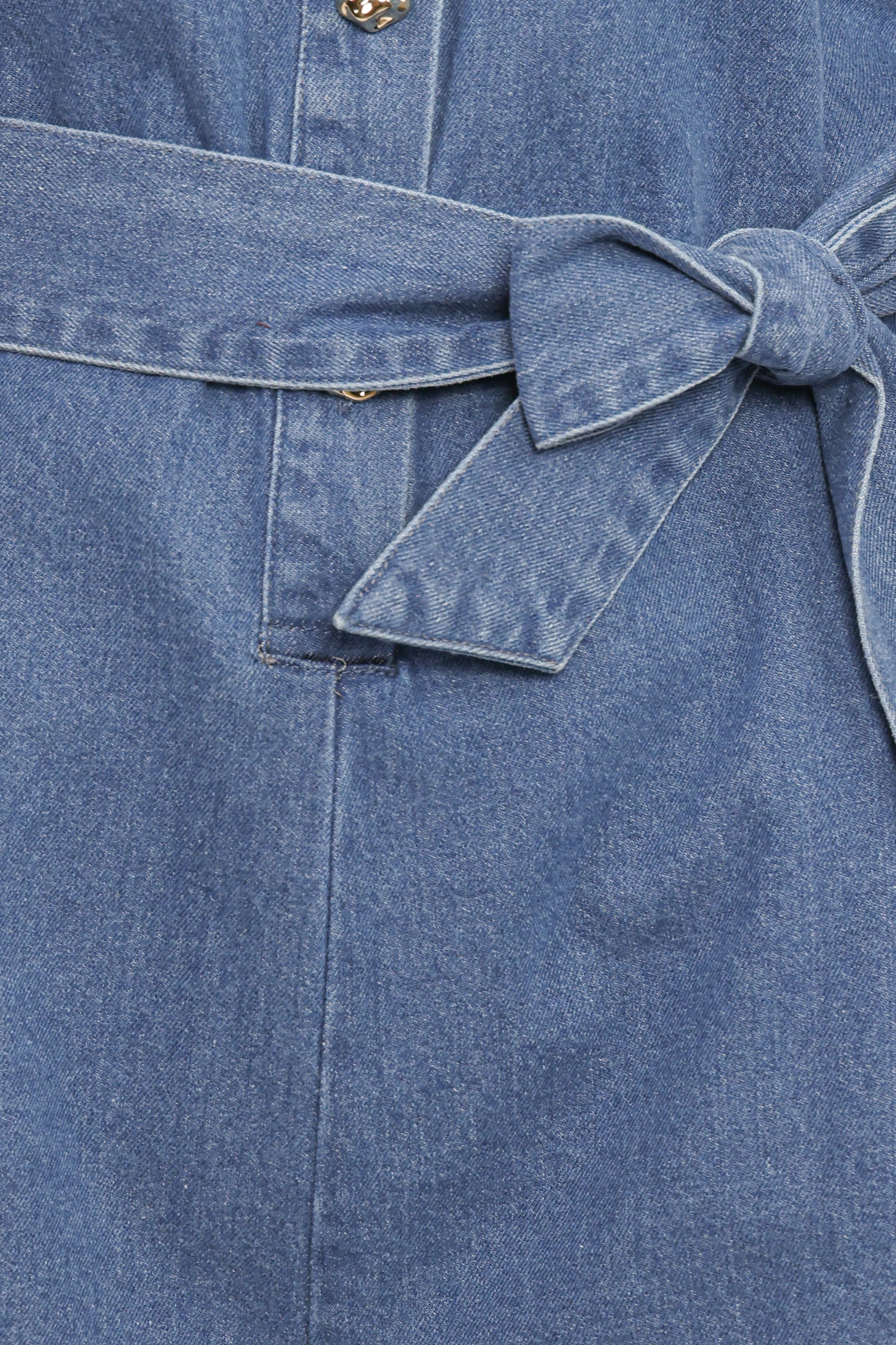 Hailey Denim Romper - Indigo