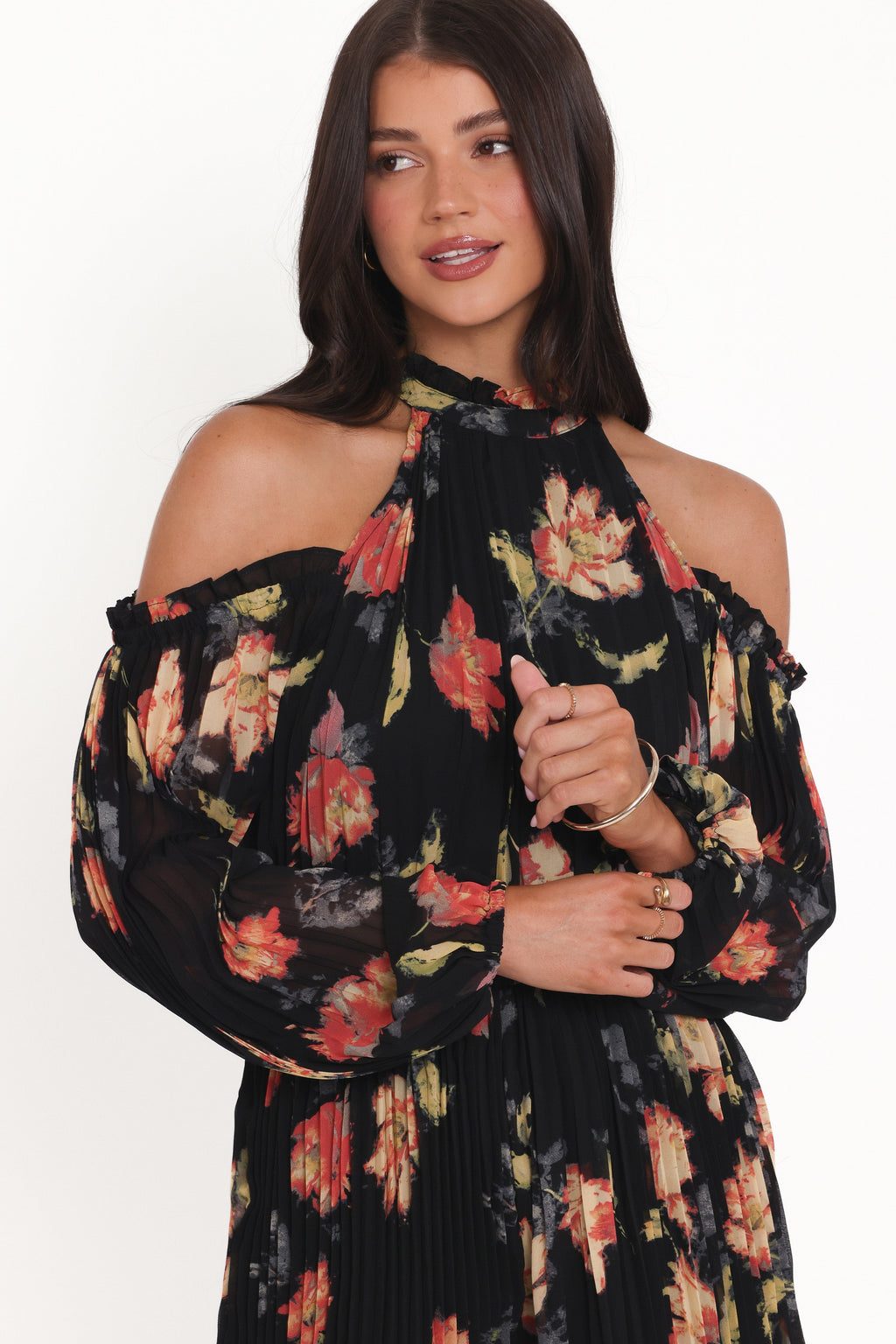 Hillary Romper - Black Floral