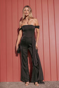Jenny Off Shoulder Jumpsuit - Black