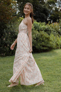 Madeira Jumpsuit - Peach Ditsy Floral